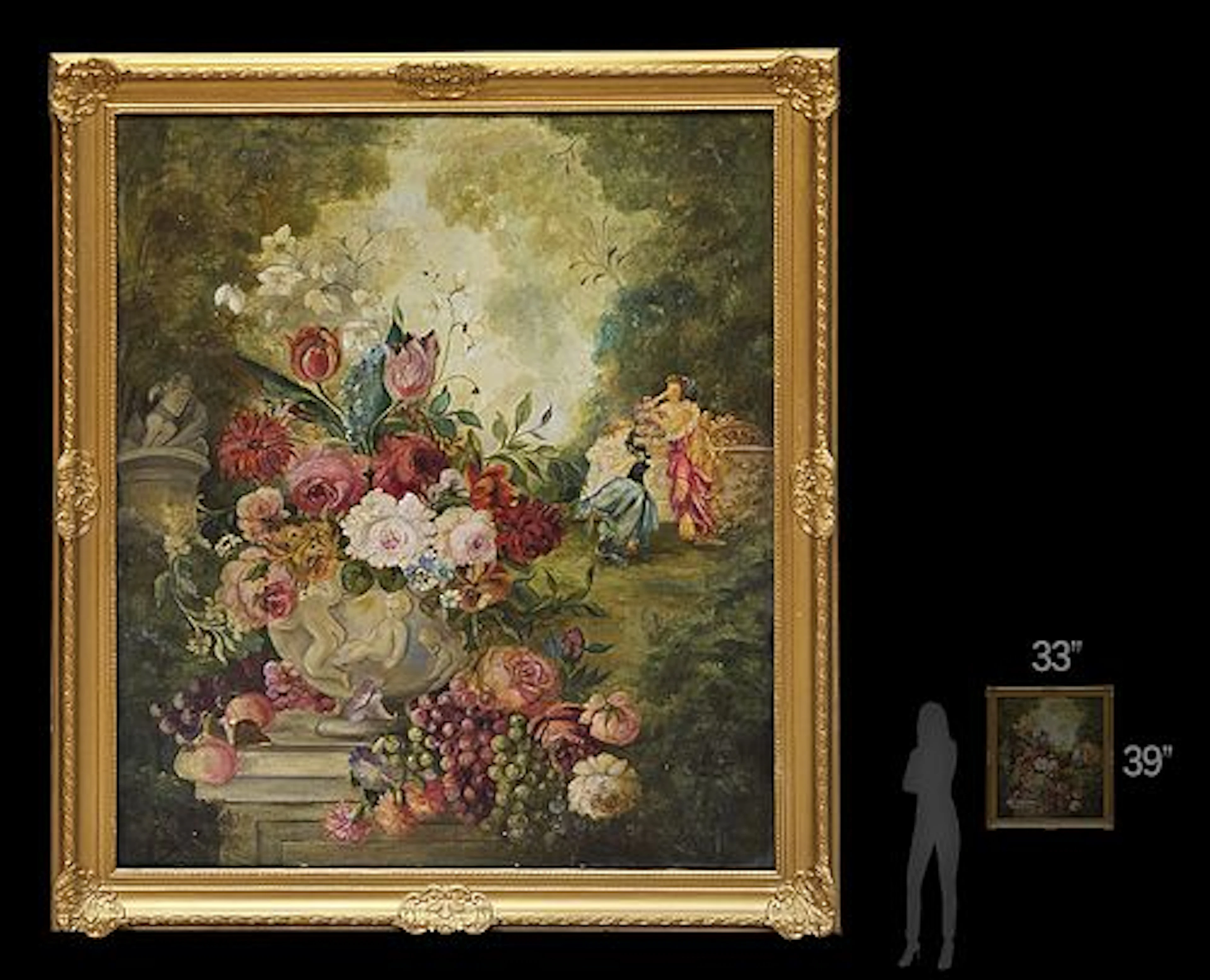 Oil On Canvas 'Still Life' Flowers Painting