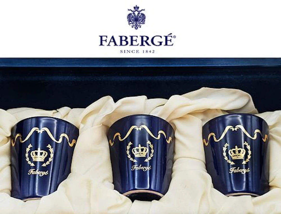 Faberge Vintage Votive Cobalt Blue Candles
