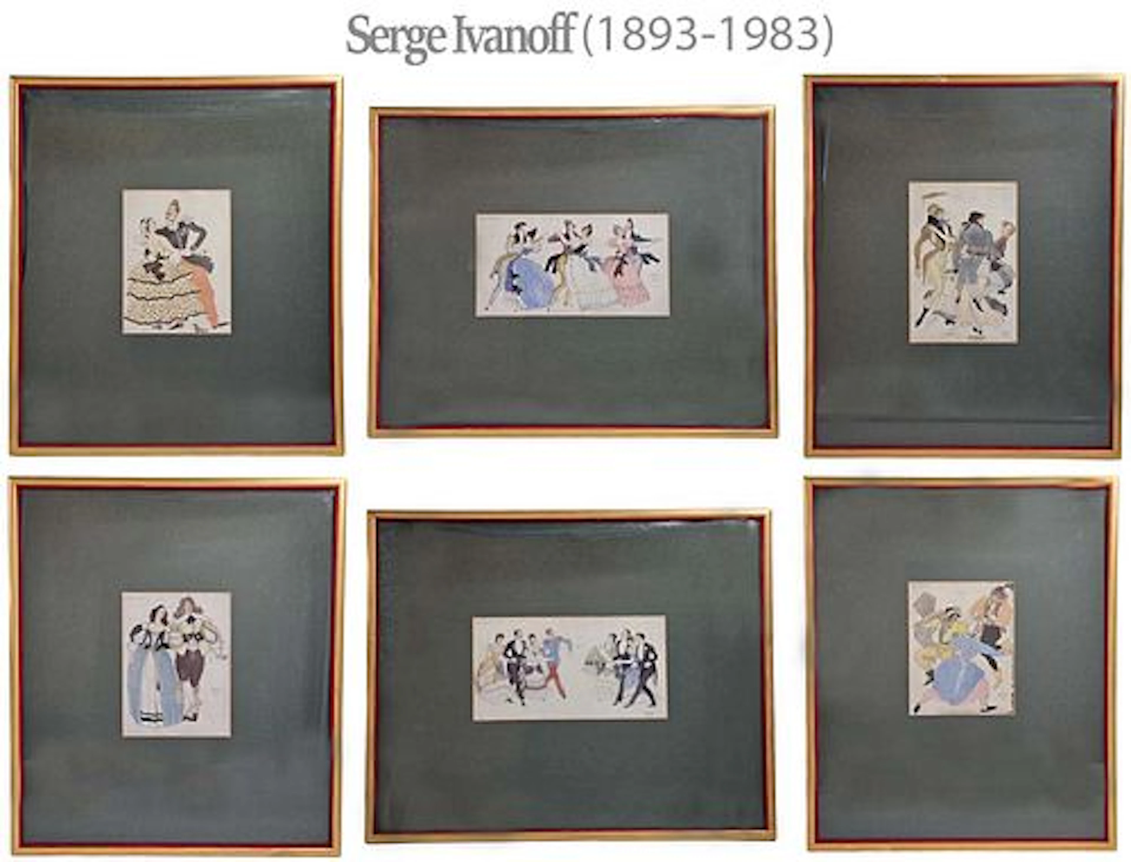 Lot Of Six, Signed Russian Serge Ivanoff (1983-1893) Original HQ Prints