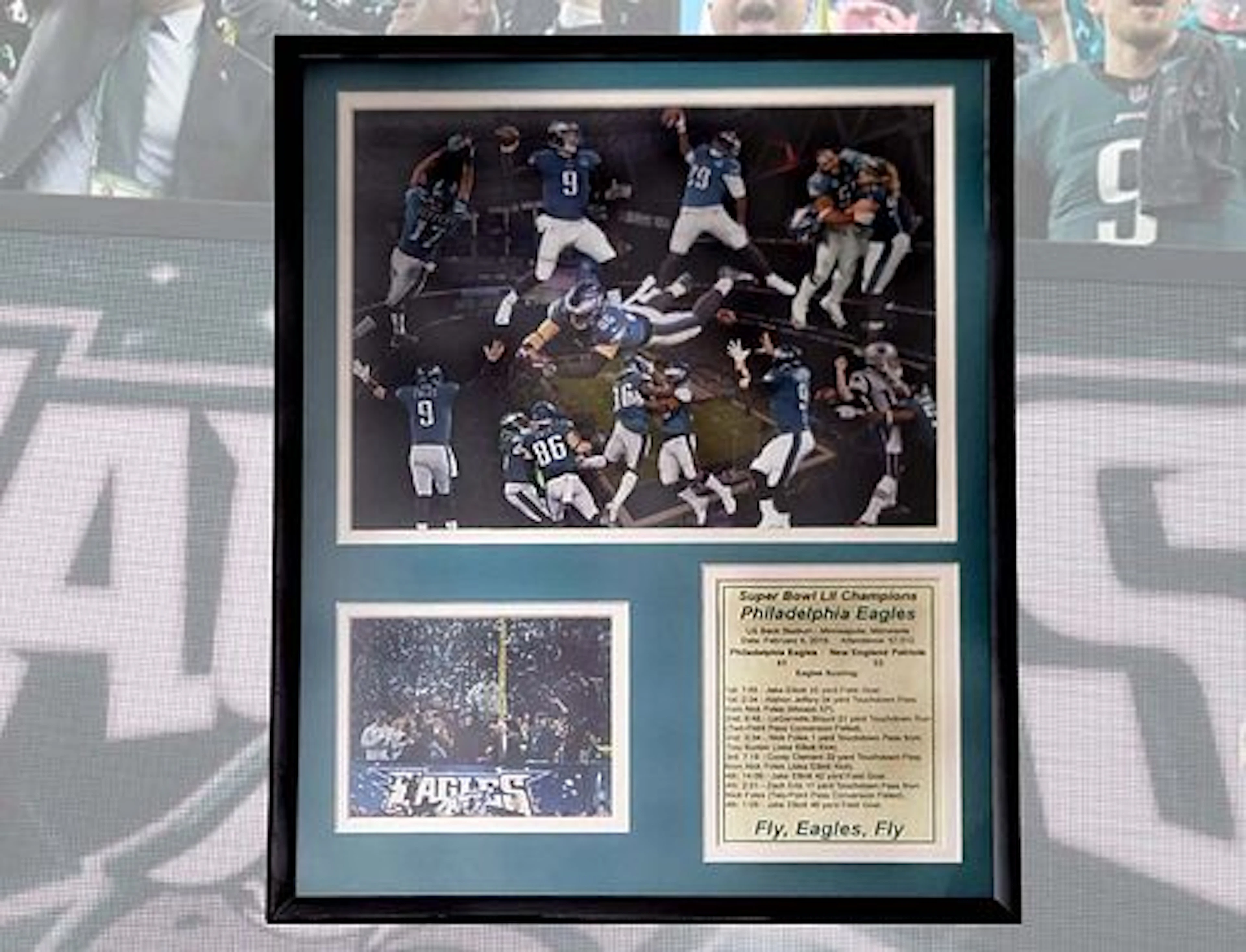 Eagles Philadelphia Feb 4th, 2018 Super Bowl Framed Print