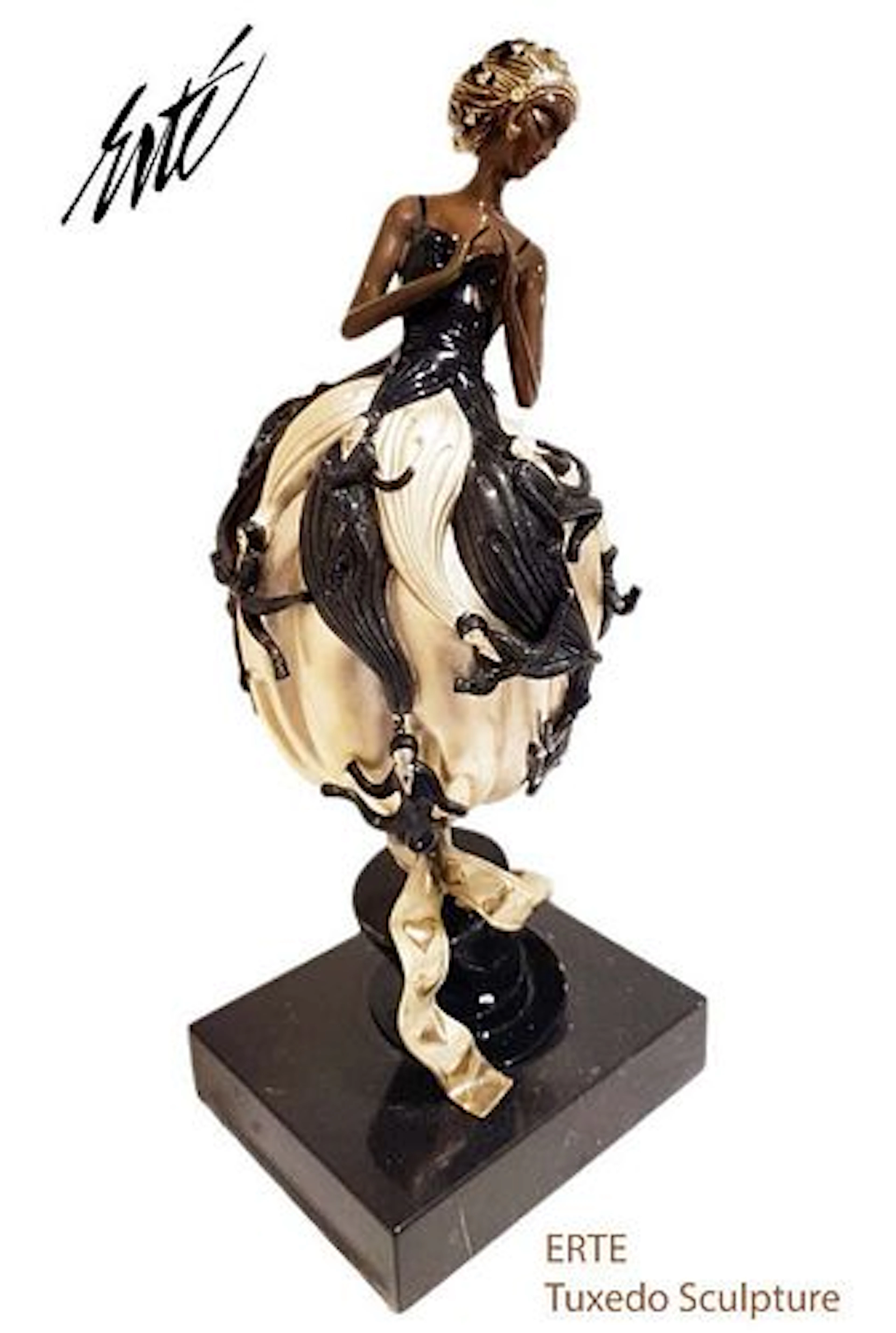 ERTE TUXEDO BRONZE SCULPTURE, SIGNED