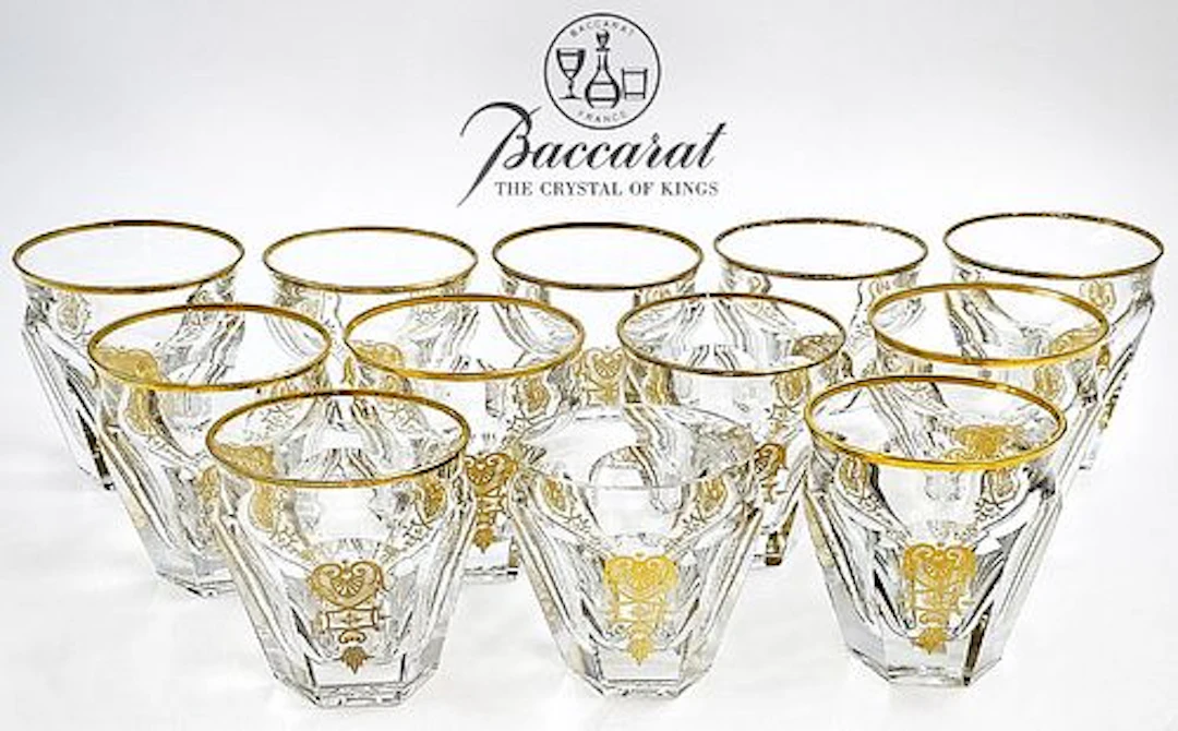 Set Of Twelve 20th C. French Baccarat Harcourt Empire Glasses