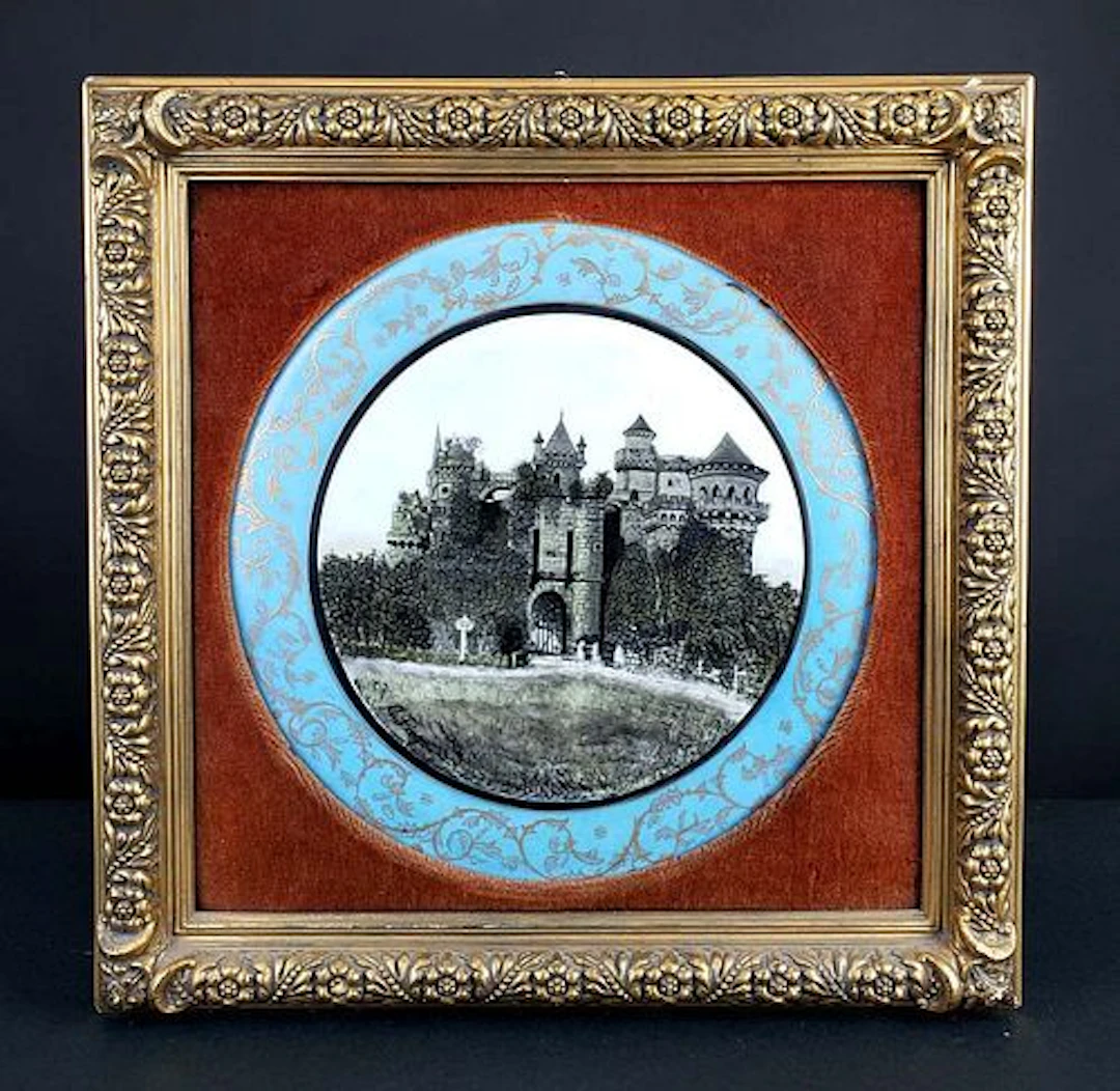 C. Fieges Signed Continental Painted Porcelain Plaque