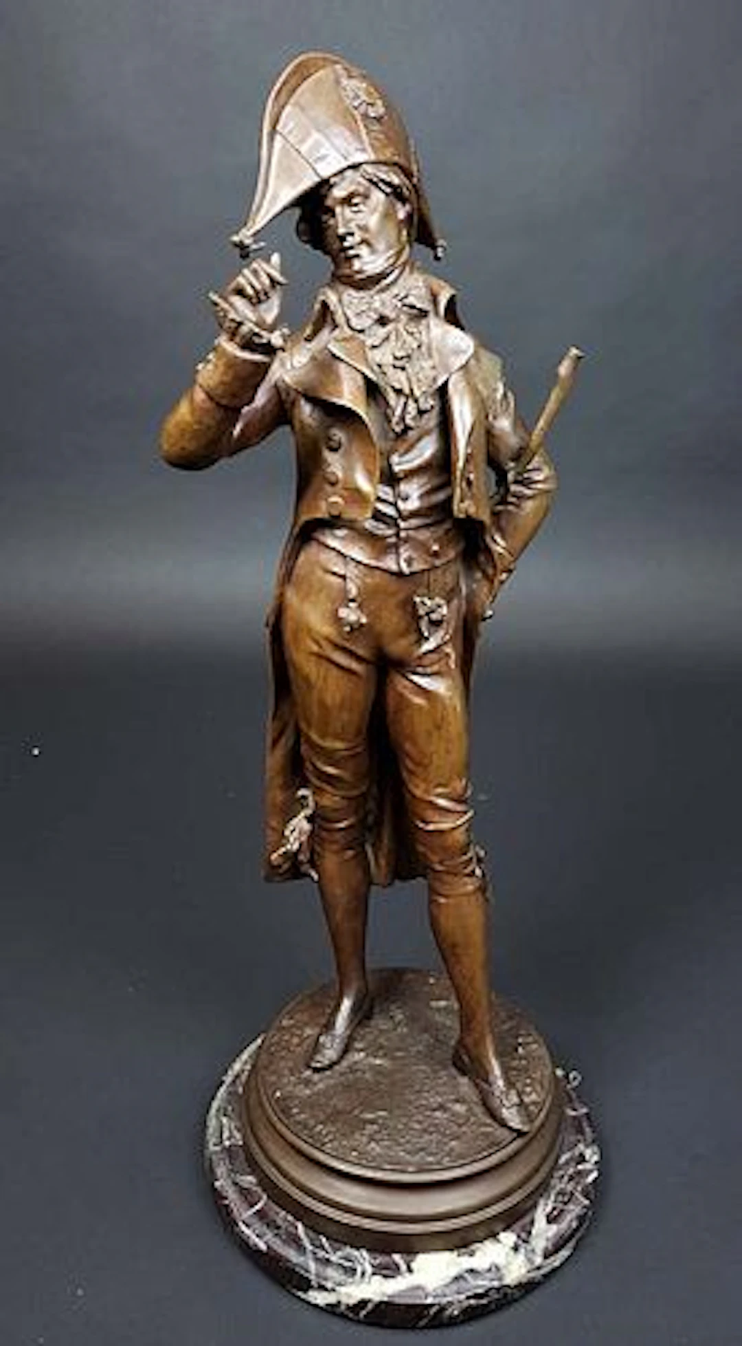 Edward Cormier Signed Elegant Patinated Bronze w/