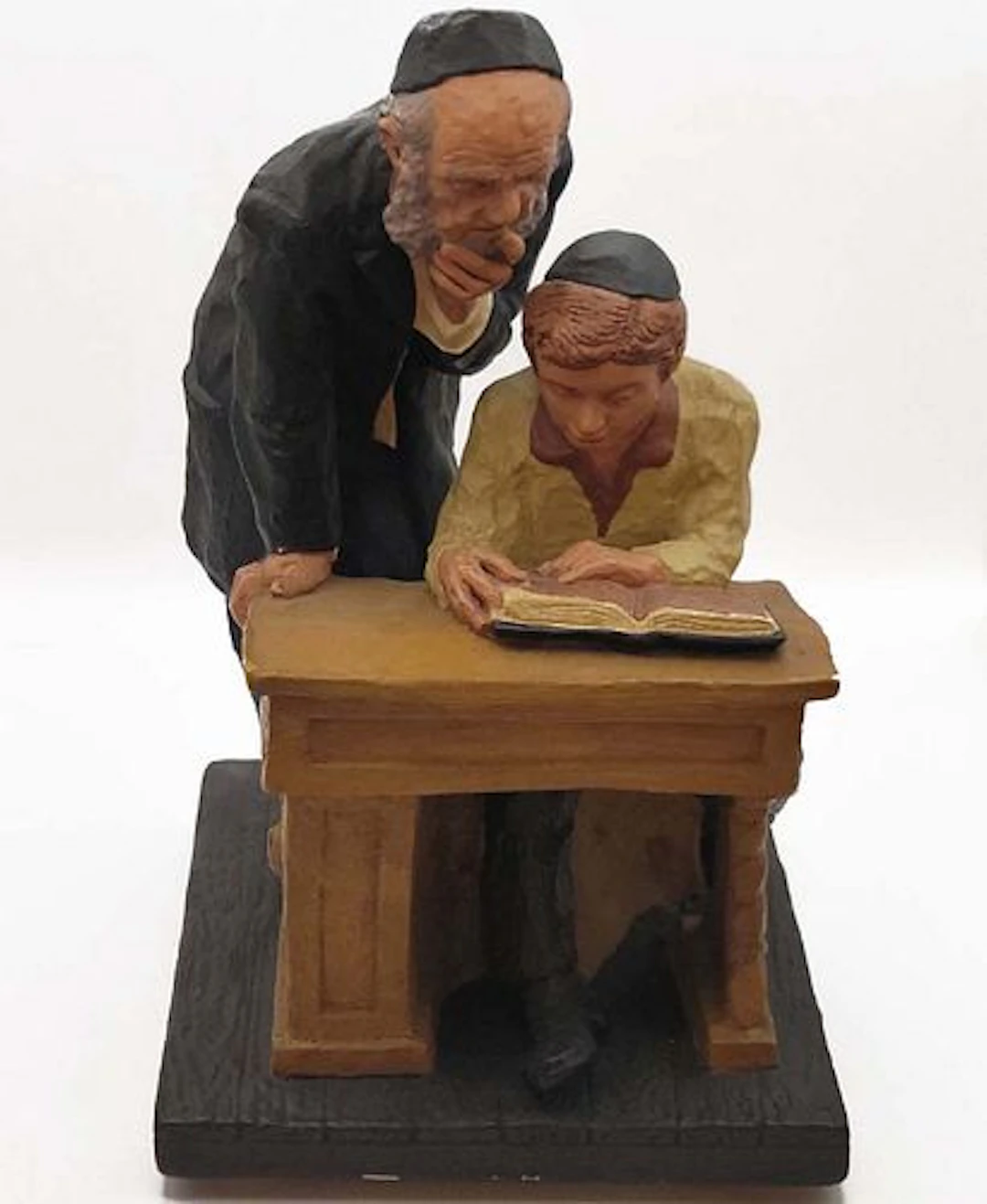 Signed And Numbered David Kaplan Jewish Rabbi Torah Figurine Sculpture