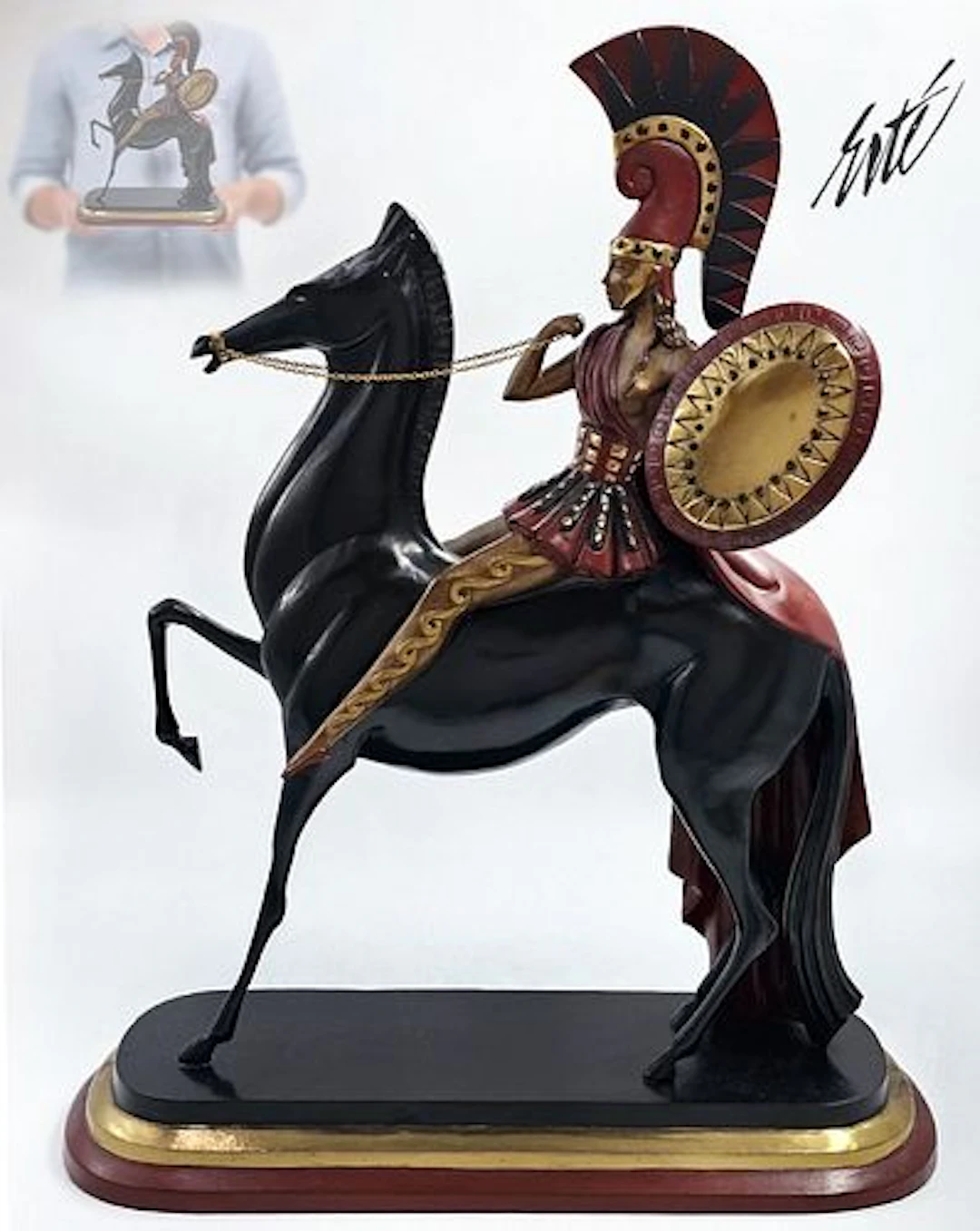 Large Erte (1892-1990) 'Amazon' Bronze Sculpture