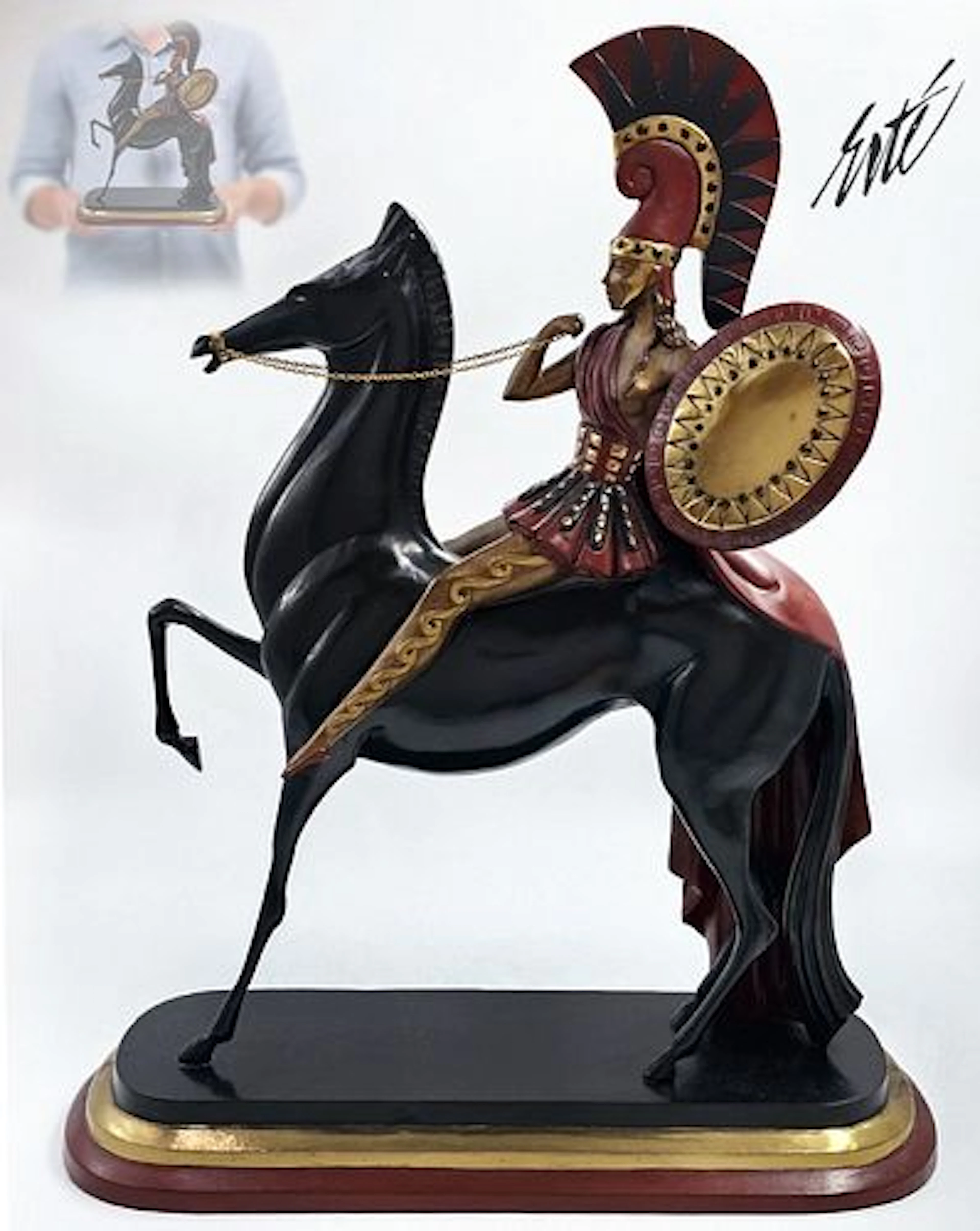 Large Erte (1892-1990) 'Amazon' Bronze Sculpture