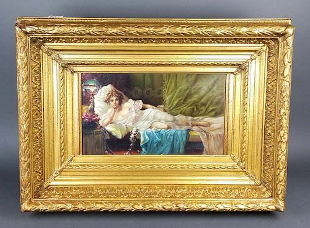 19th C. Framed Oil on Canvas Signed H. Zatzka