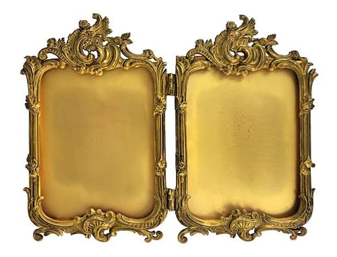 19th Century French Bronze Photo Frame