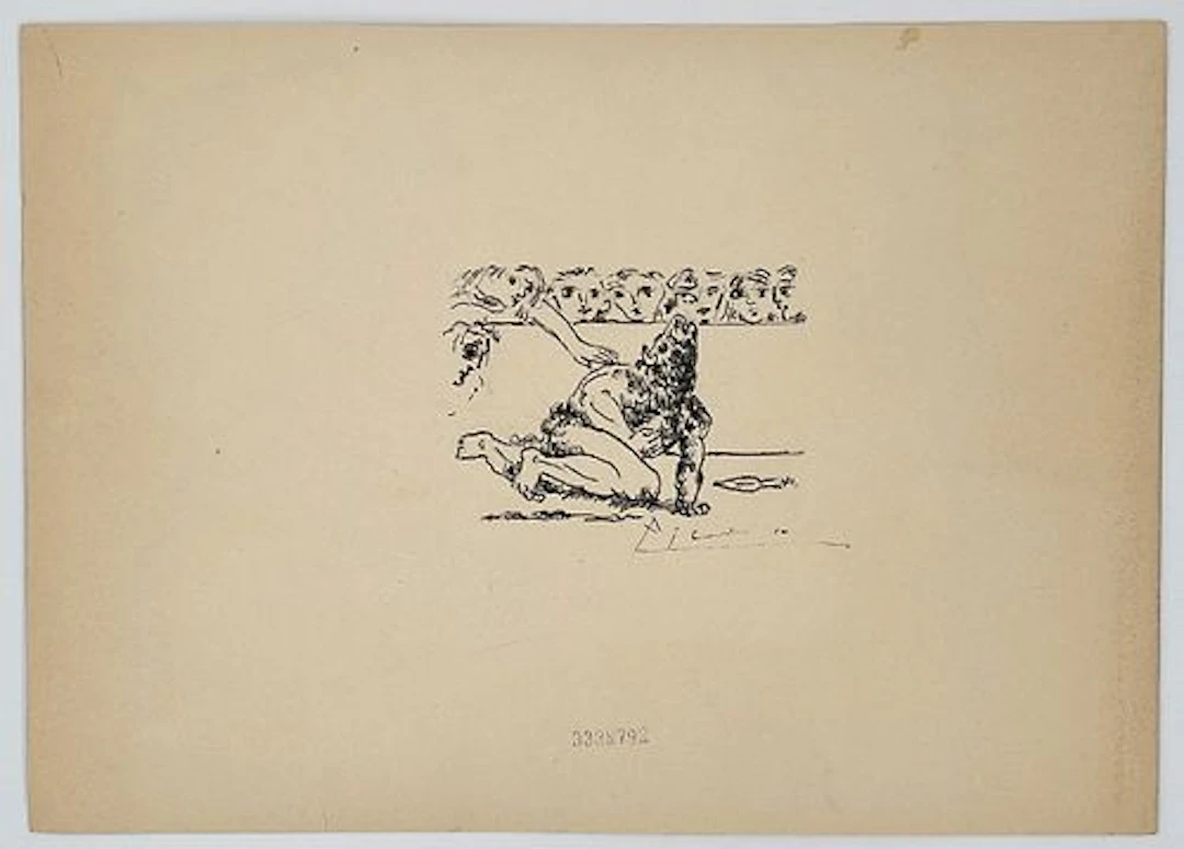 Picasso 'Minotauro Agonizando' Etching Lithography Print, Signed