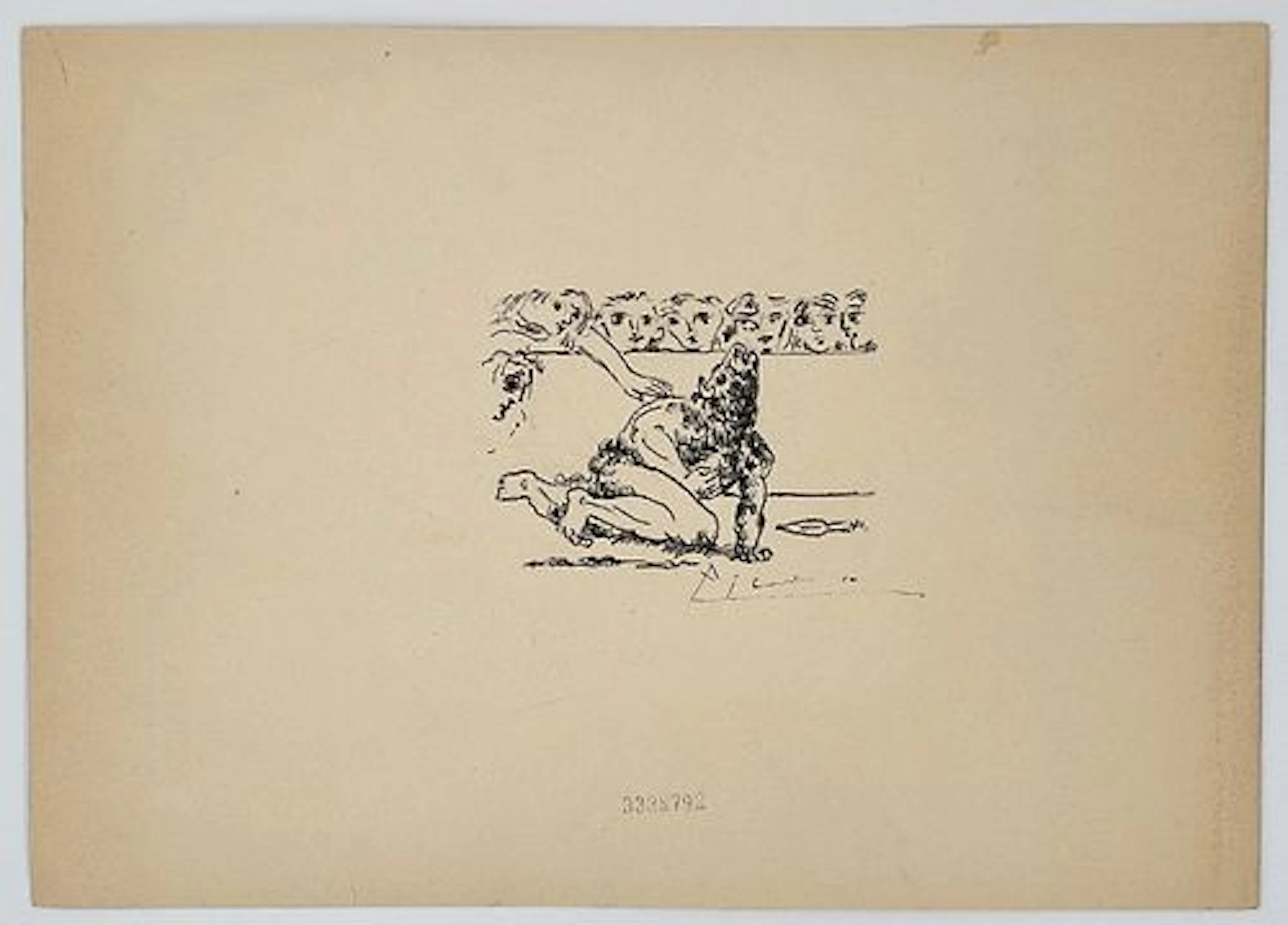 Picasso 'Minotauro Agonizando' Etching Lithography Print, Signed