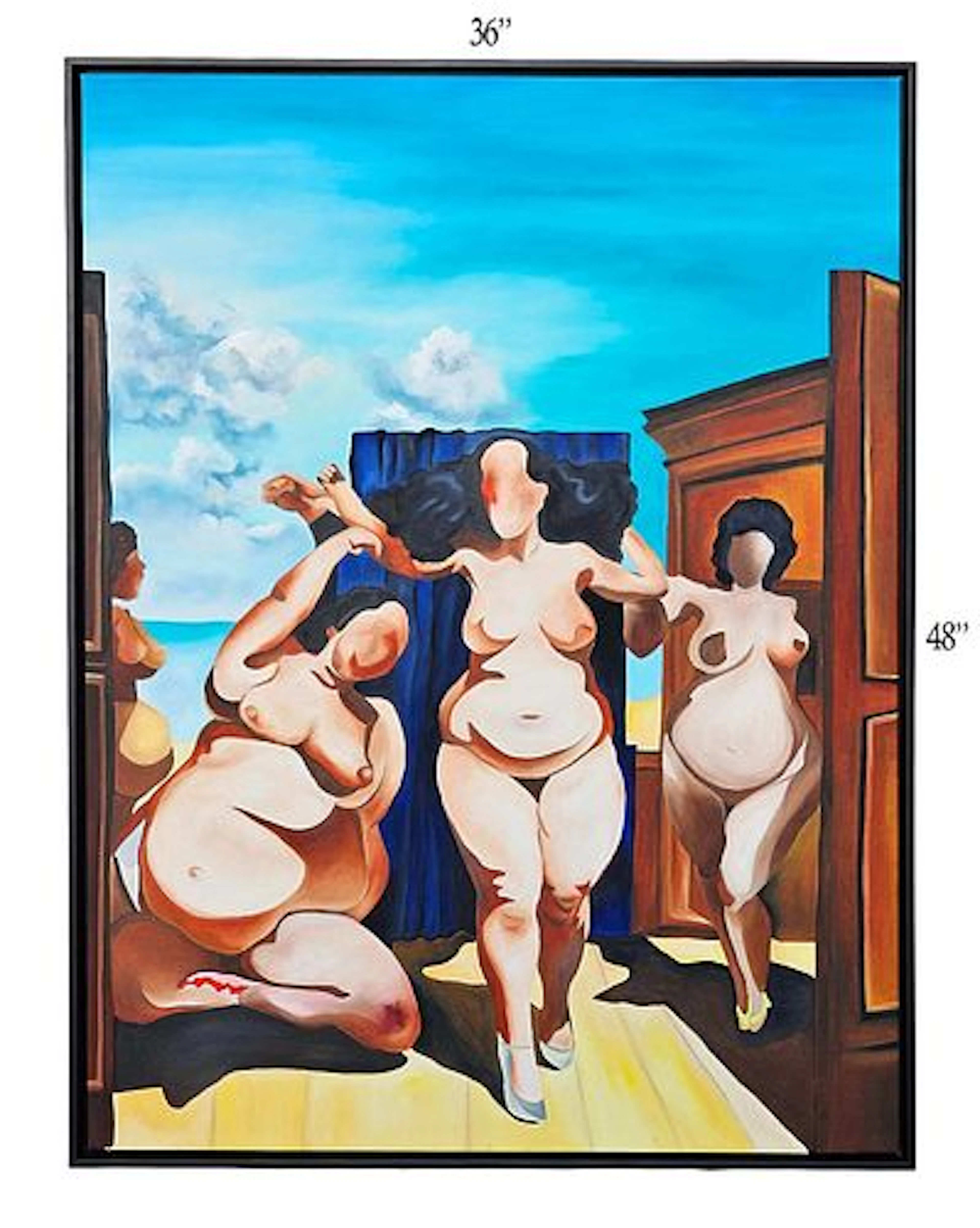 Unveiled Strength' Oil On Canvas Painting