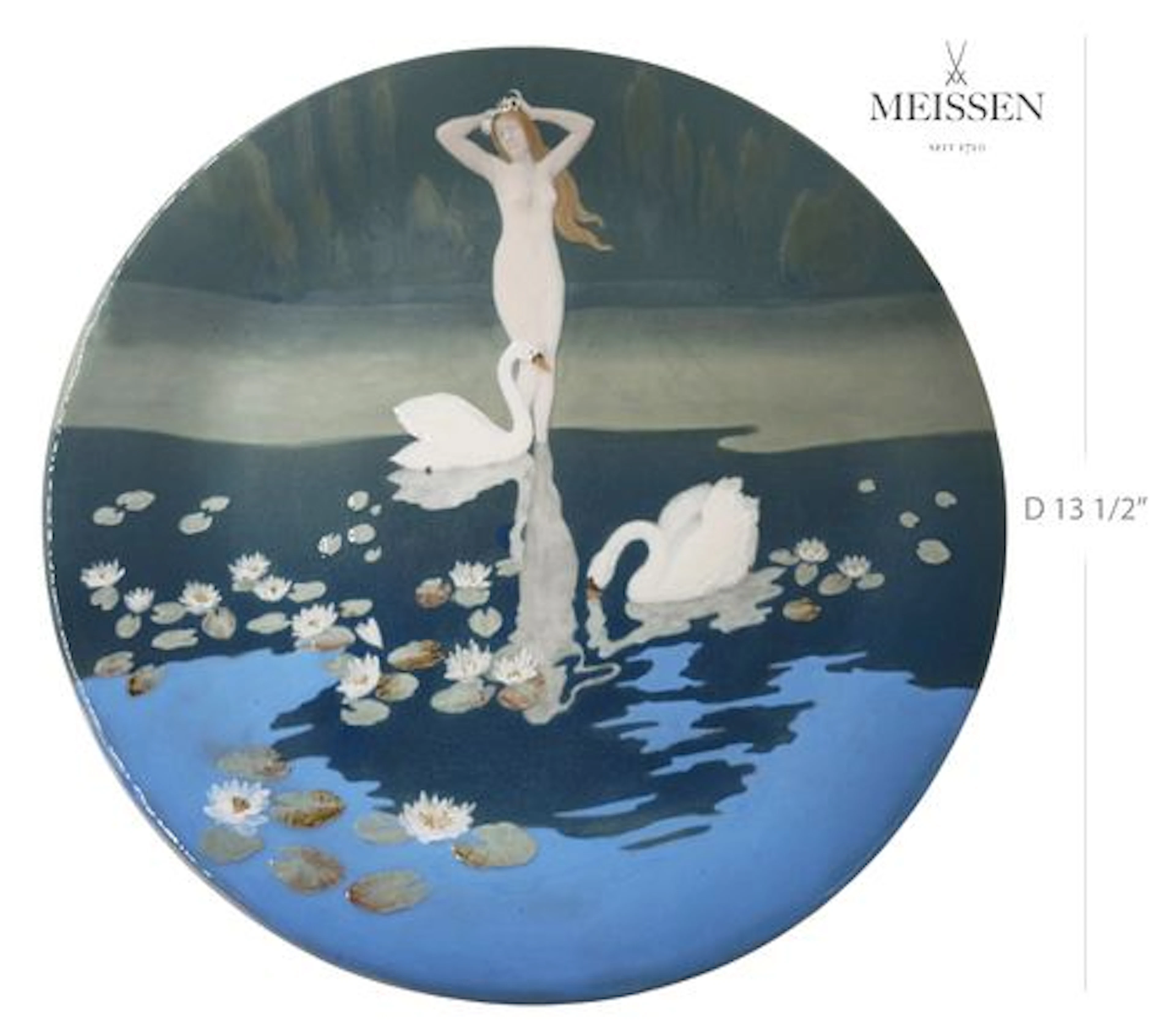 Meissen 'Der Fruhling, Spring' Pate Sur Pate Art Nouveau Plate