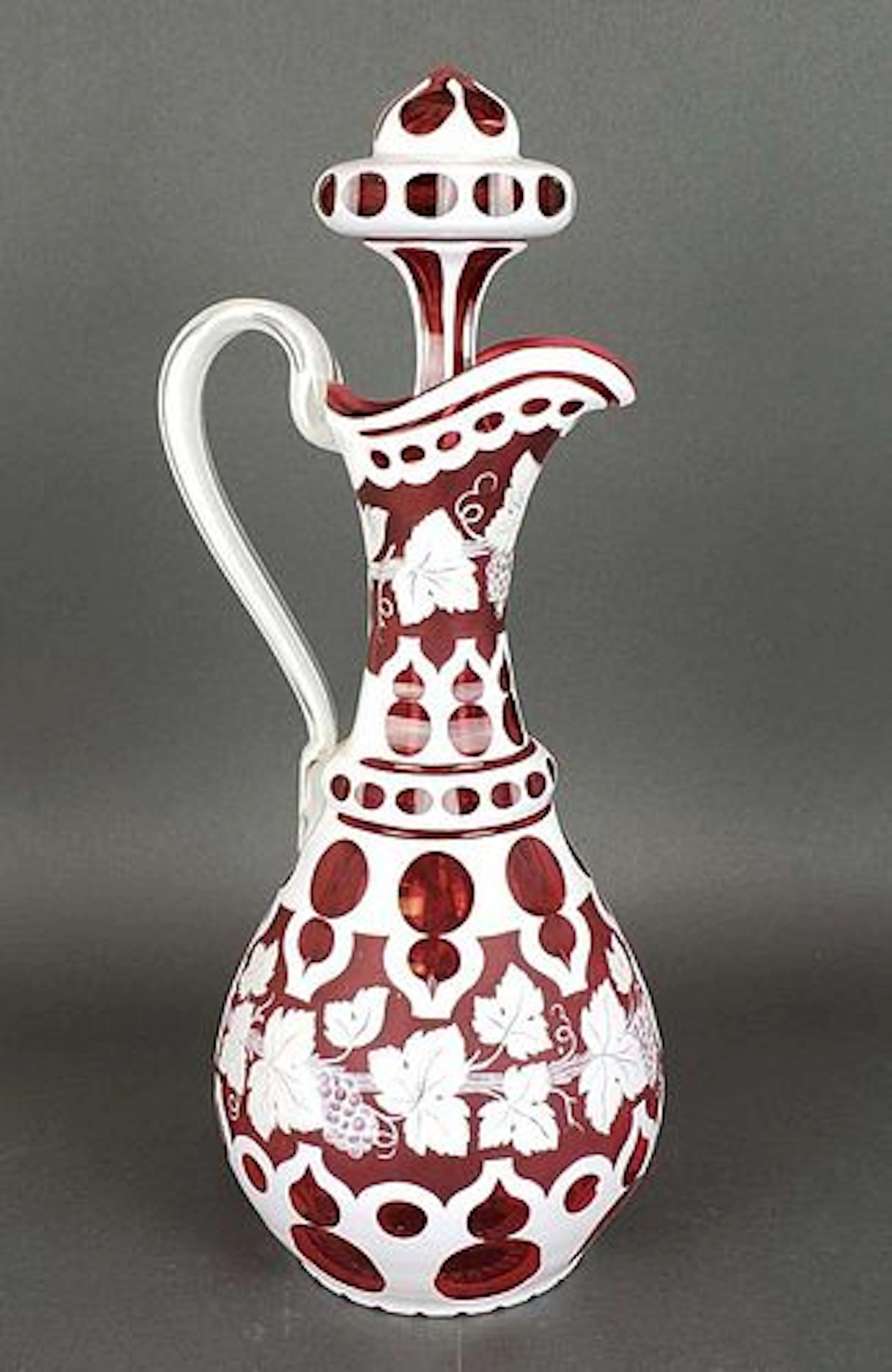 Large Bohemian Crystal Jug