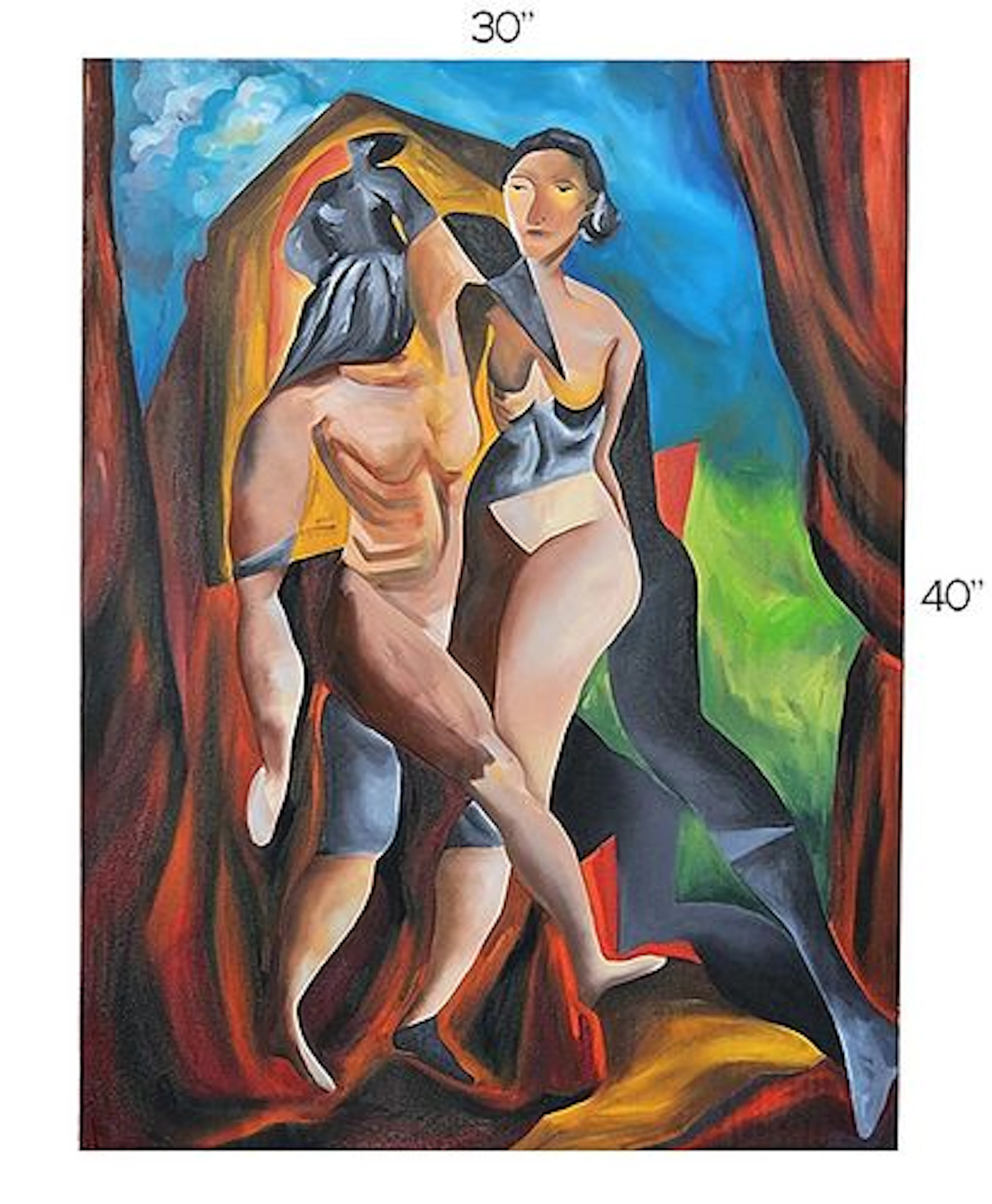 Beyond The Veil!' Oil On Canvas