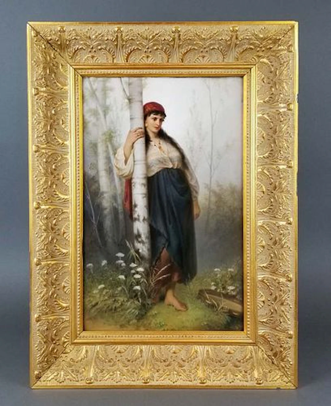Large Berlin KPM Plaque of a Maiden