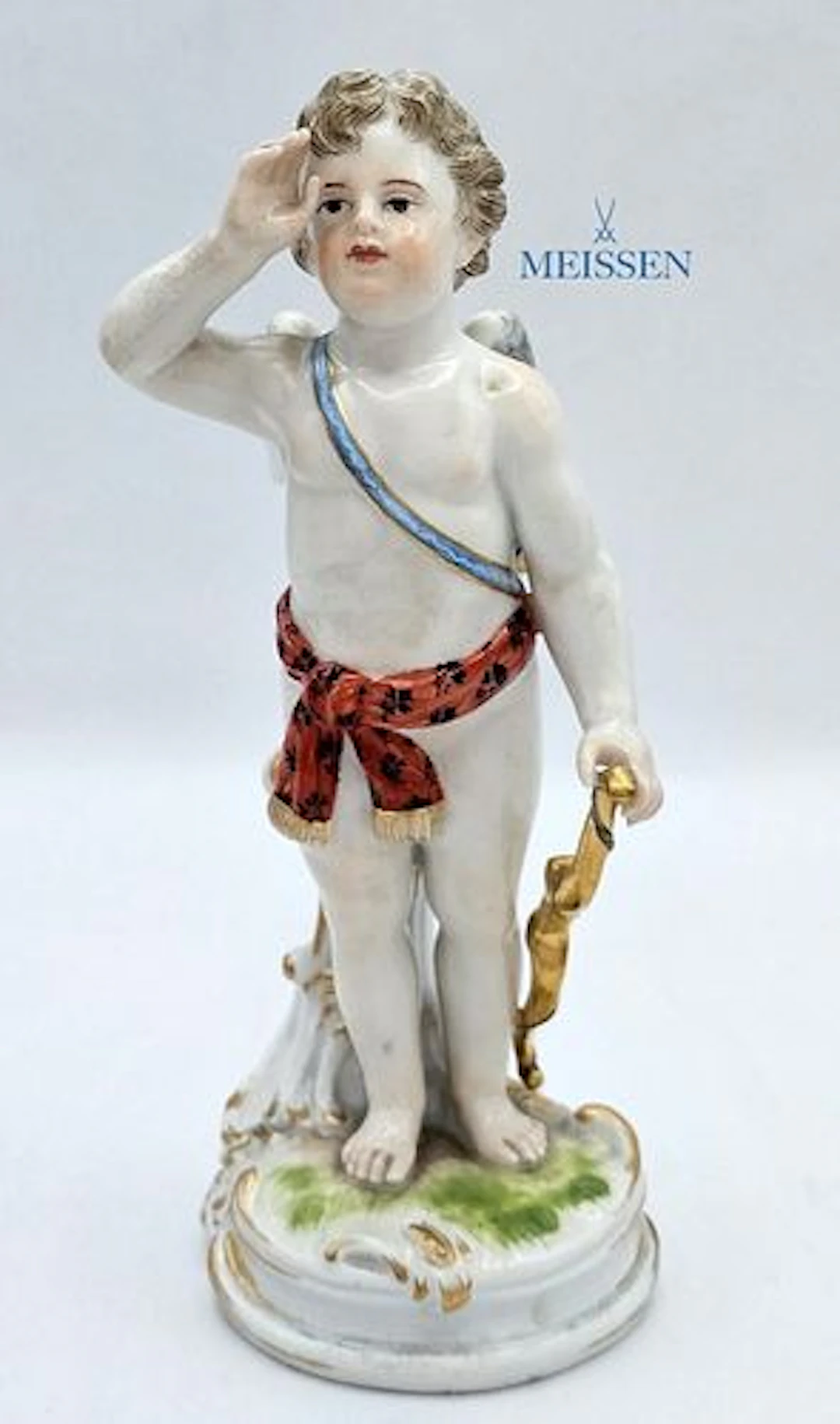 19th C. Figural 'Cupid Saluting' Meissen German Porcelain