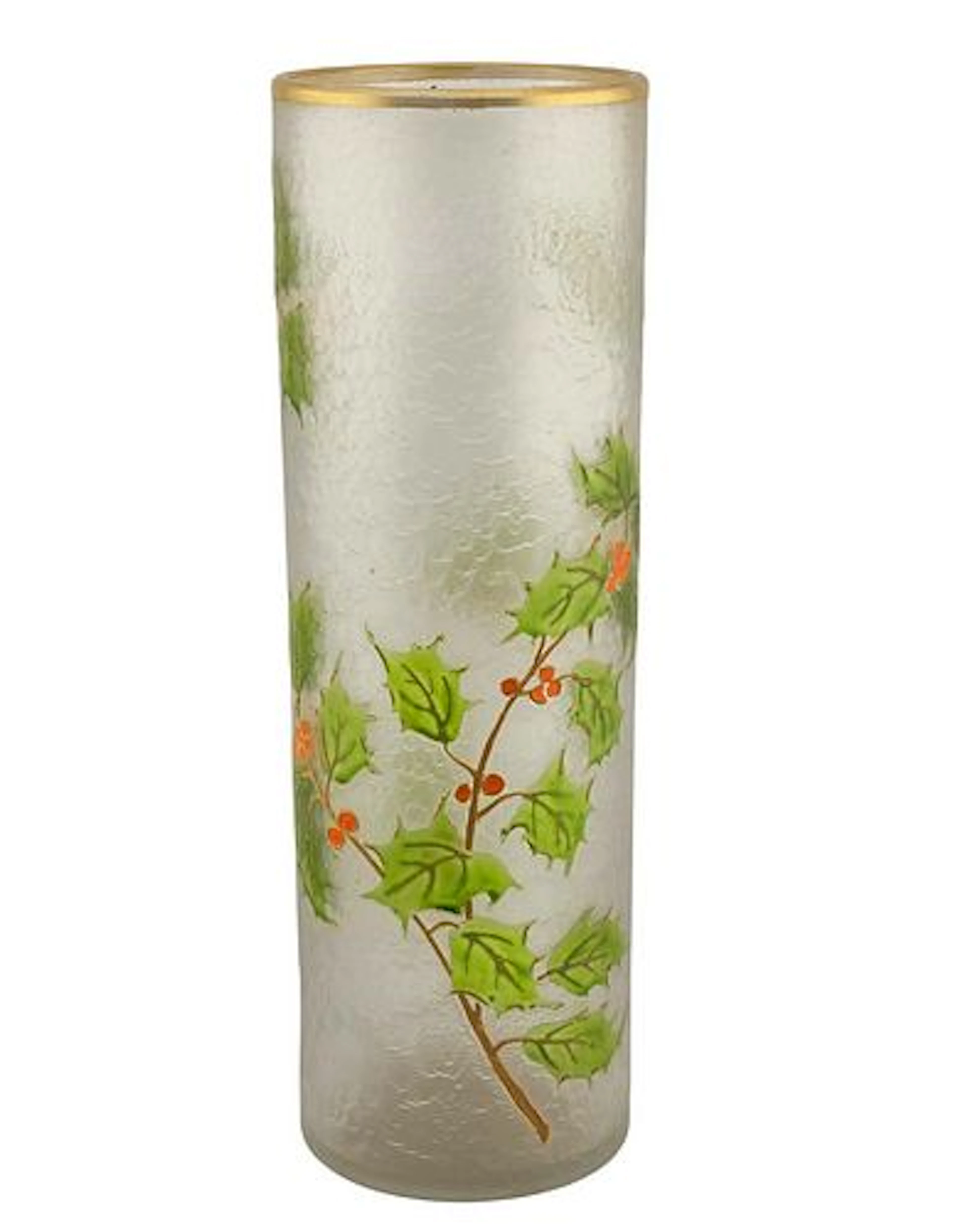 French 1880's Art Nouveau Glass Vase. Vase is by famous Legras & Cie Glassworks