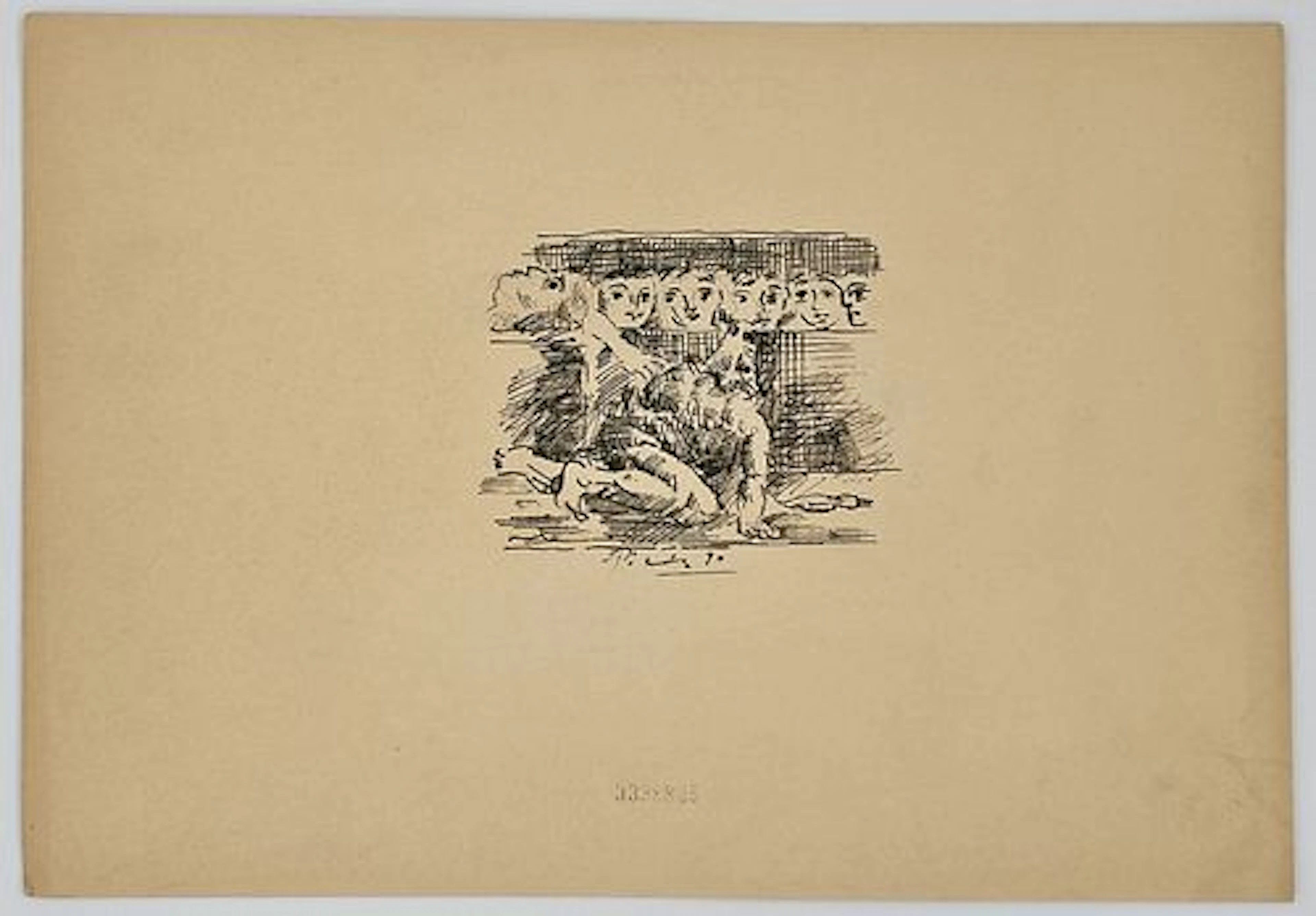 Picasso 'Minotauro Agonizando' Etching Lithography Print, Signed