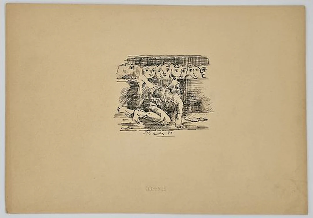 Picasso 'Minotauro Agonizando' Etching Lithography Print, Signed