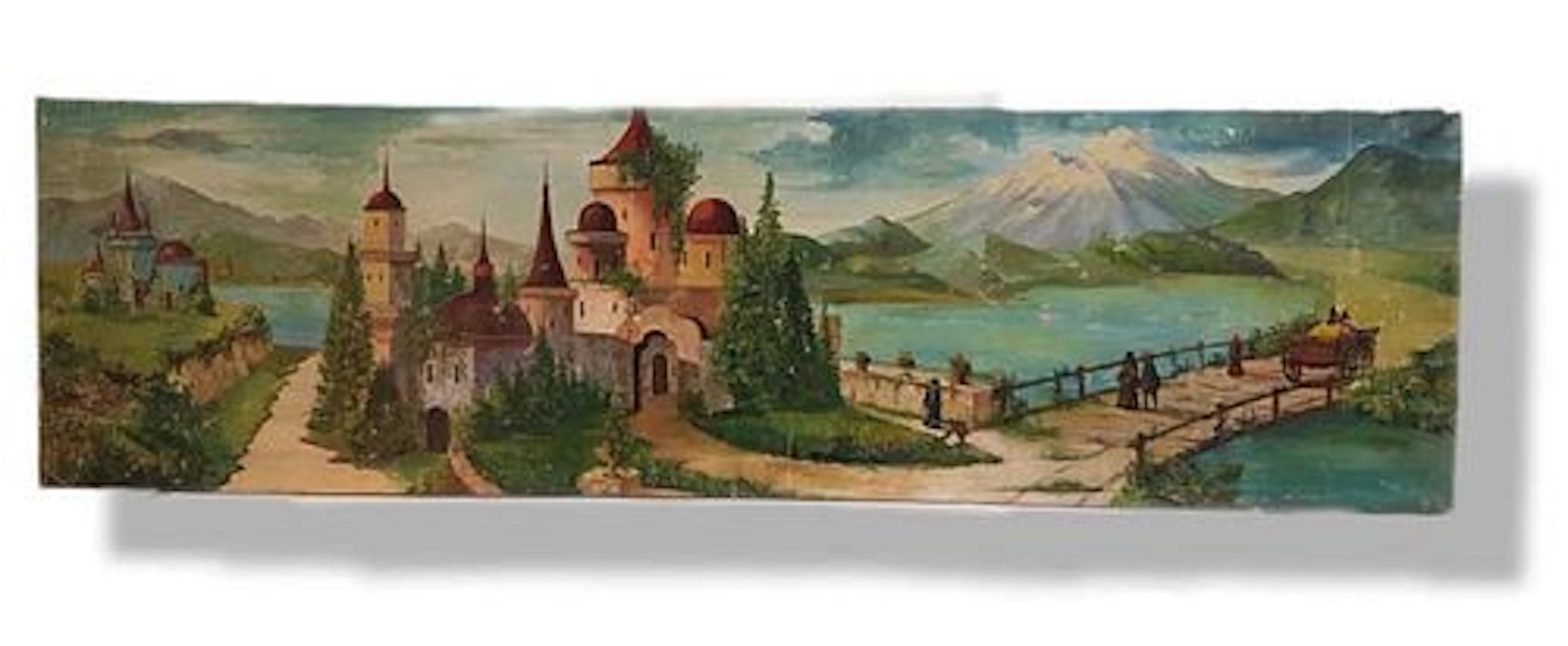 91" Oil On Canvas Landscape Painting