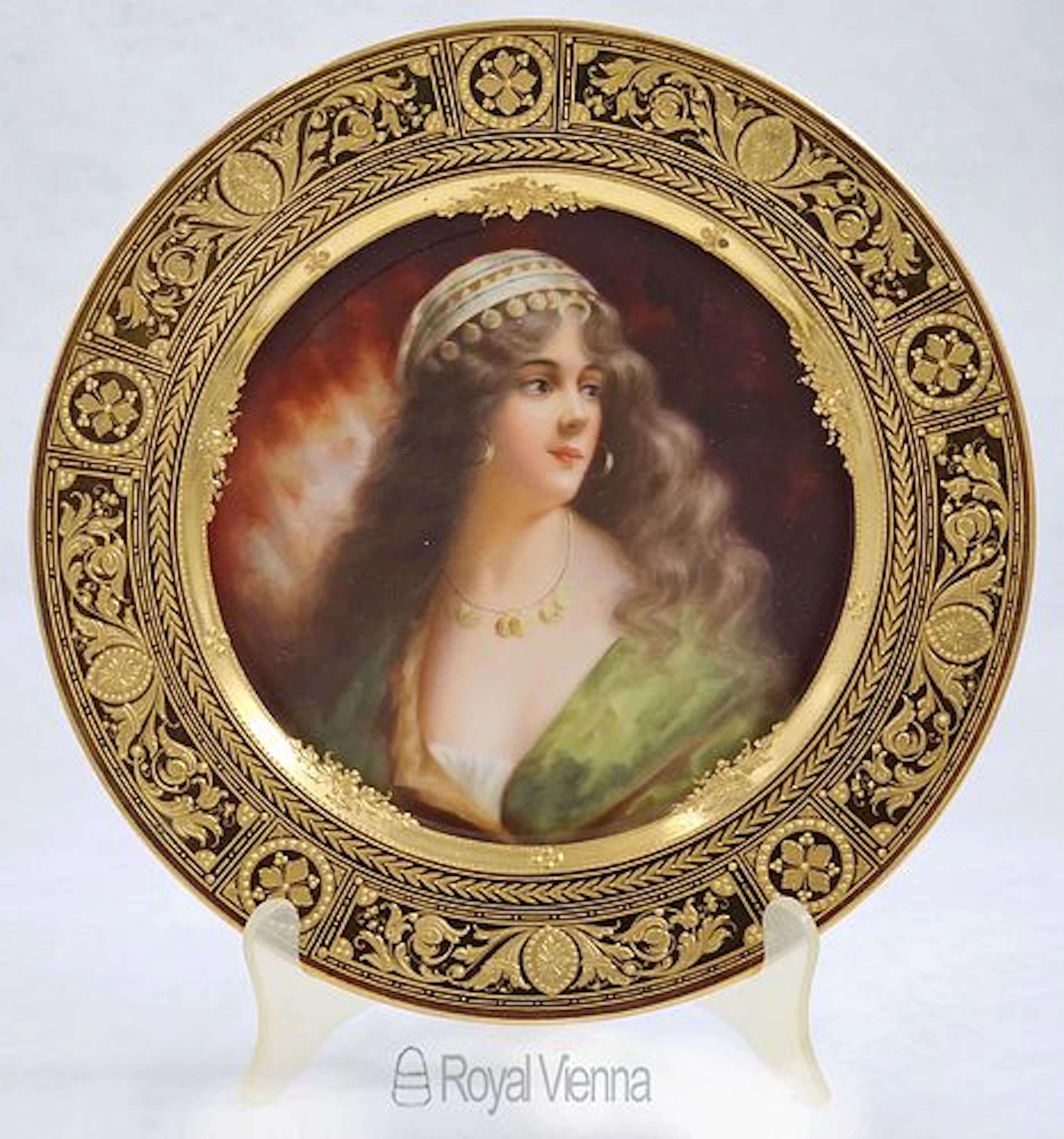 19th C. German Royal Vienna Plate, Signed