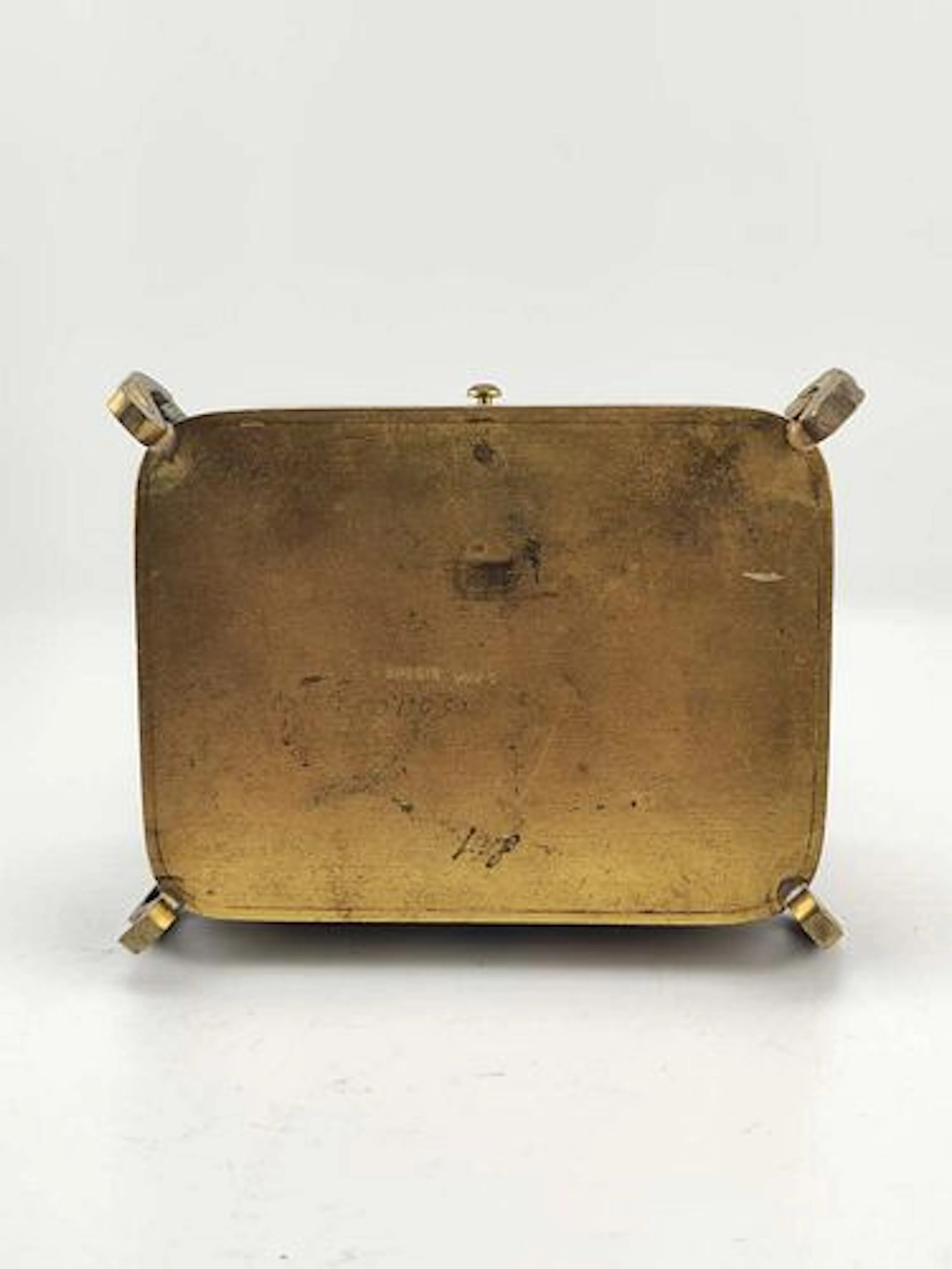 19th C. French Champleve Enamel Gilt Bronze Jewelry Box