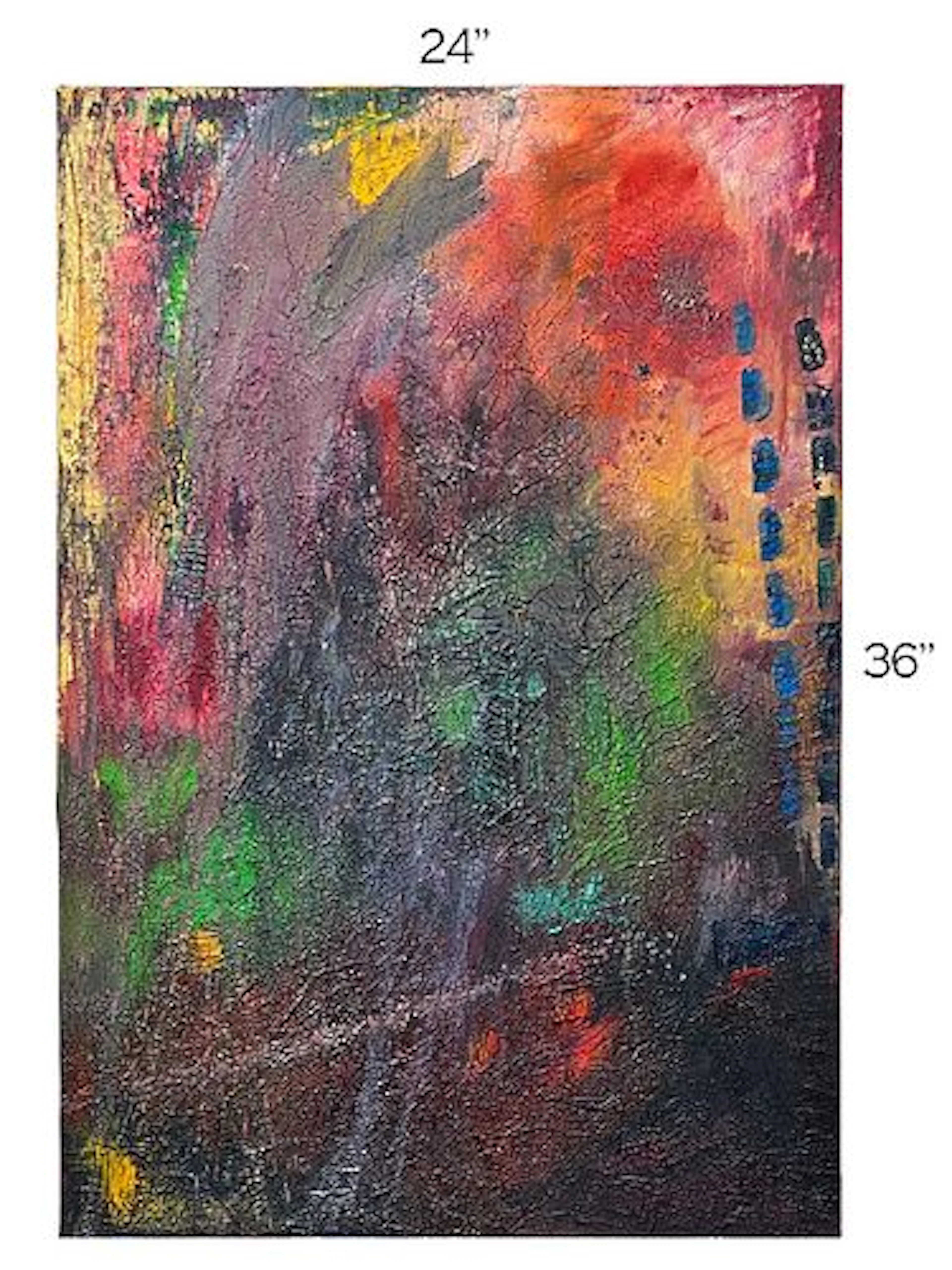 Urban Haze' Modern Abstract Oil On Canvas Painting
