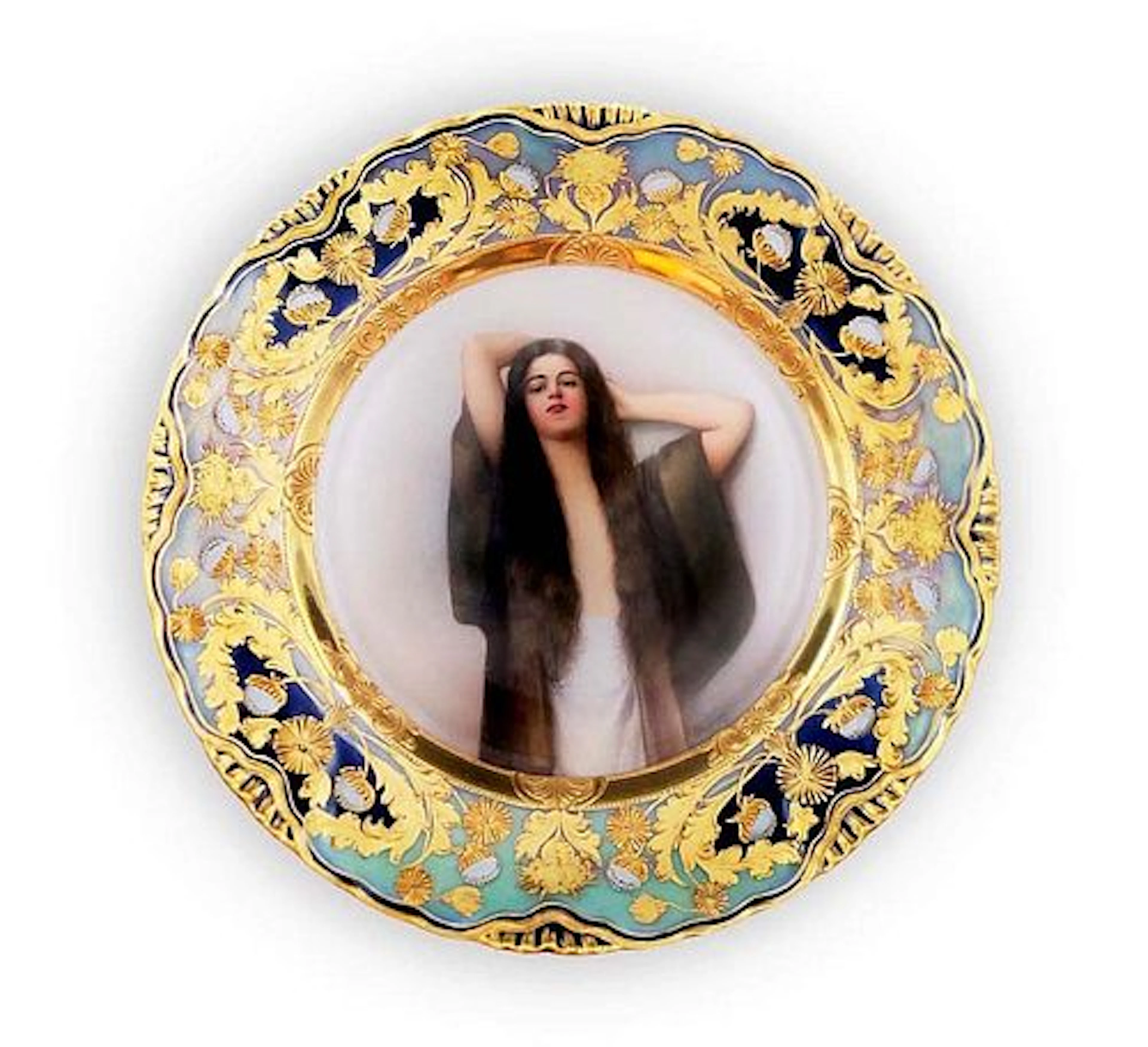 Signed 19th C. Royal Vienna Plate, Made In Germany