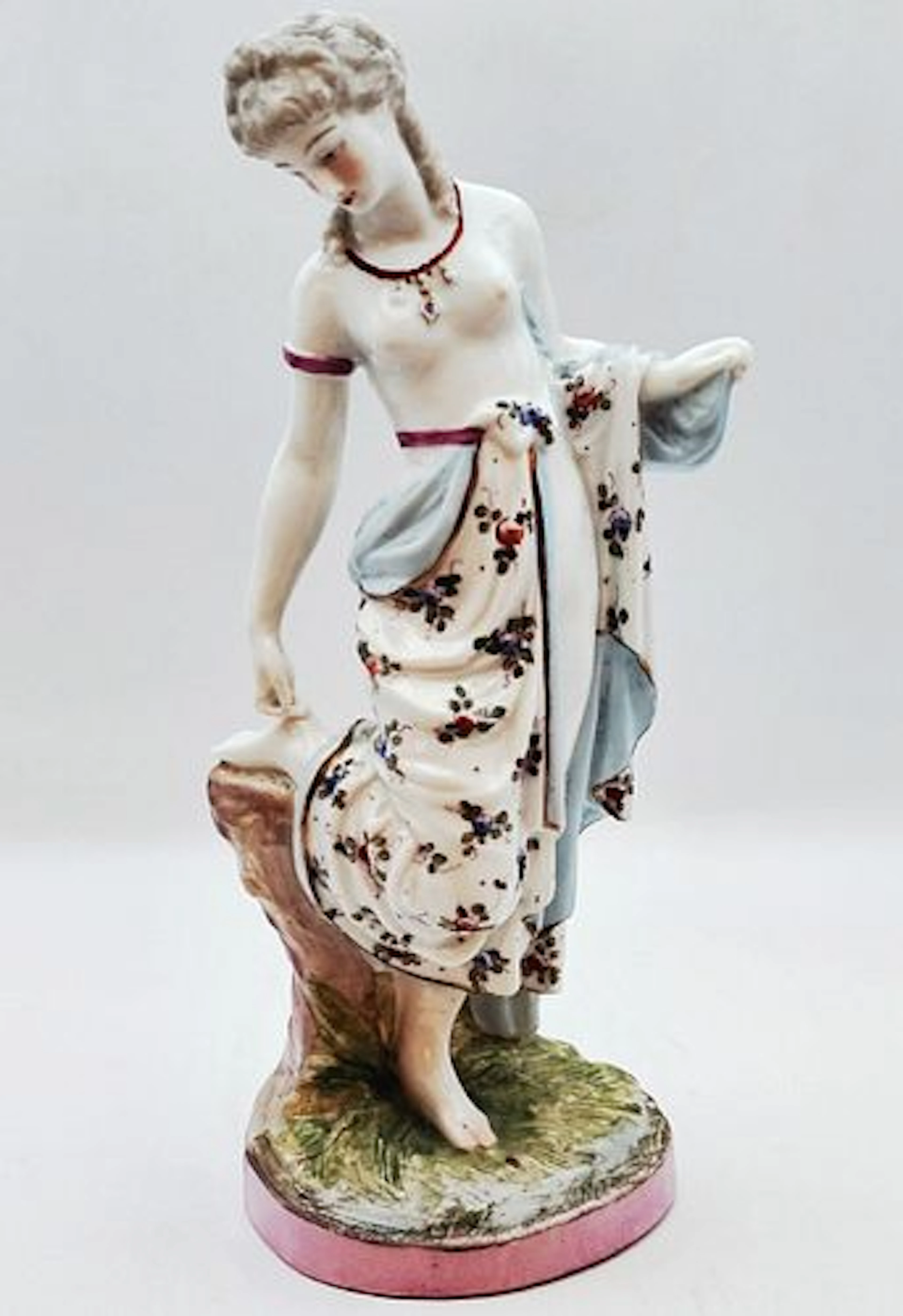 Meissen Style Hand Painted Porcelain Figurine