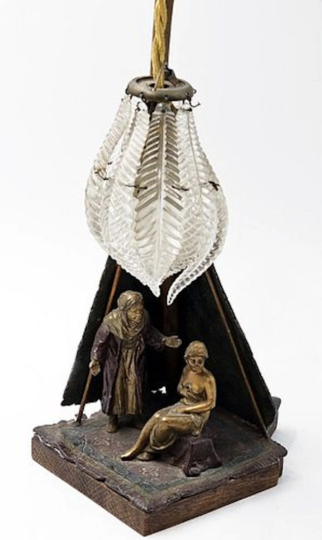 Austrian Bergman Style Orientalist Bronze Figurines Lamp