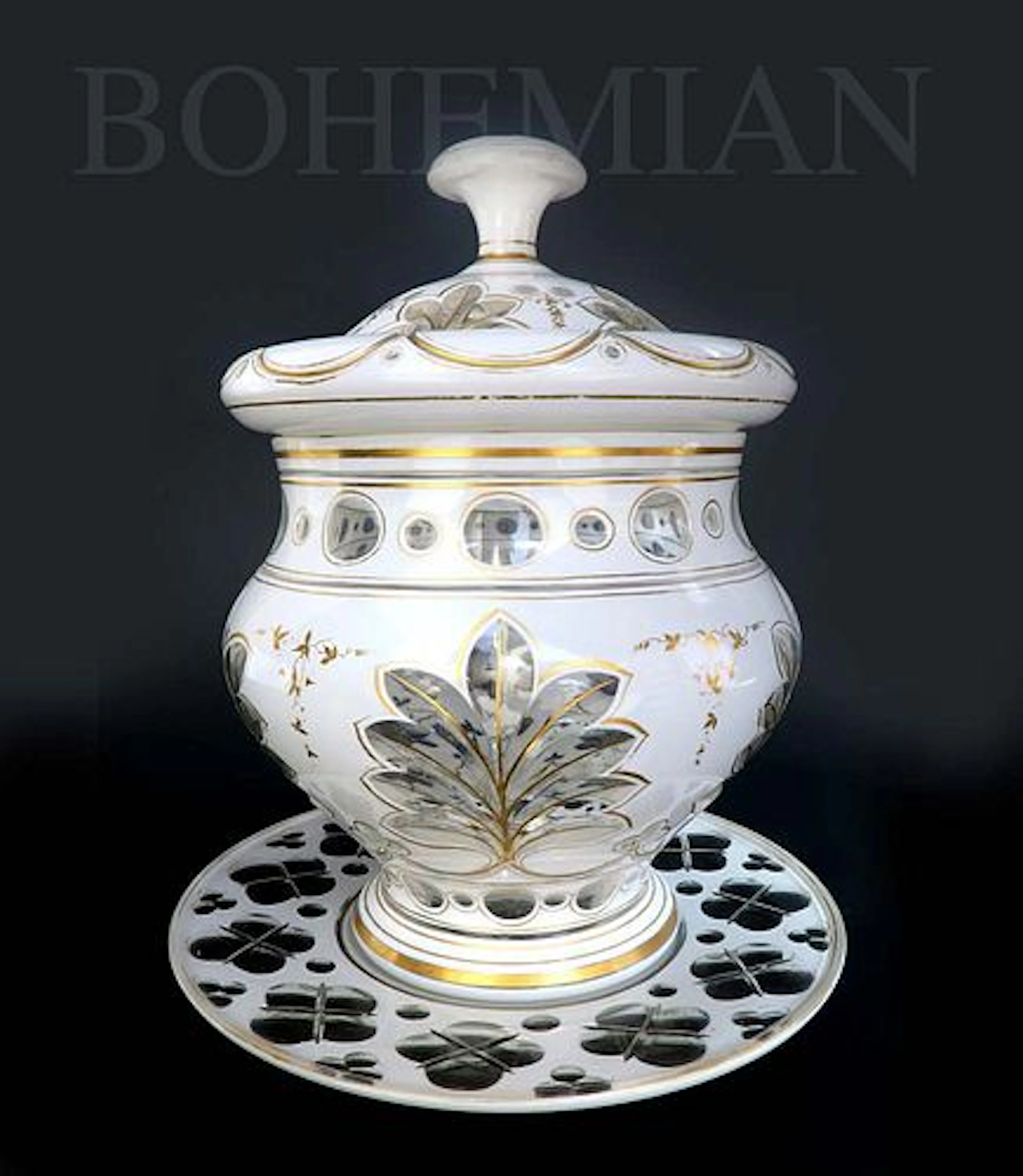 Large 19th Century Bohemian Soup Bowl