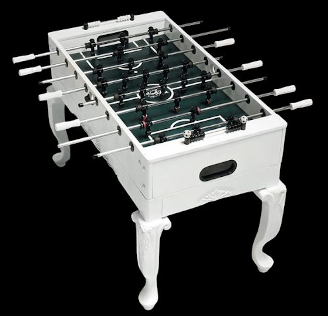All White 56 Inch Foosball Modern Classic Table