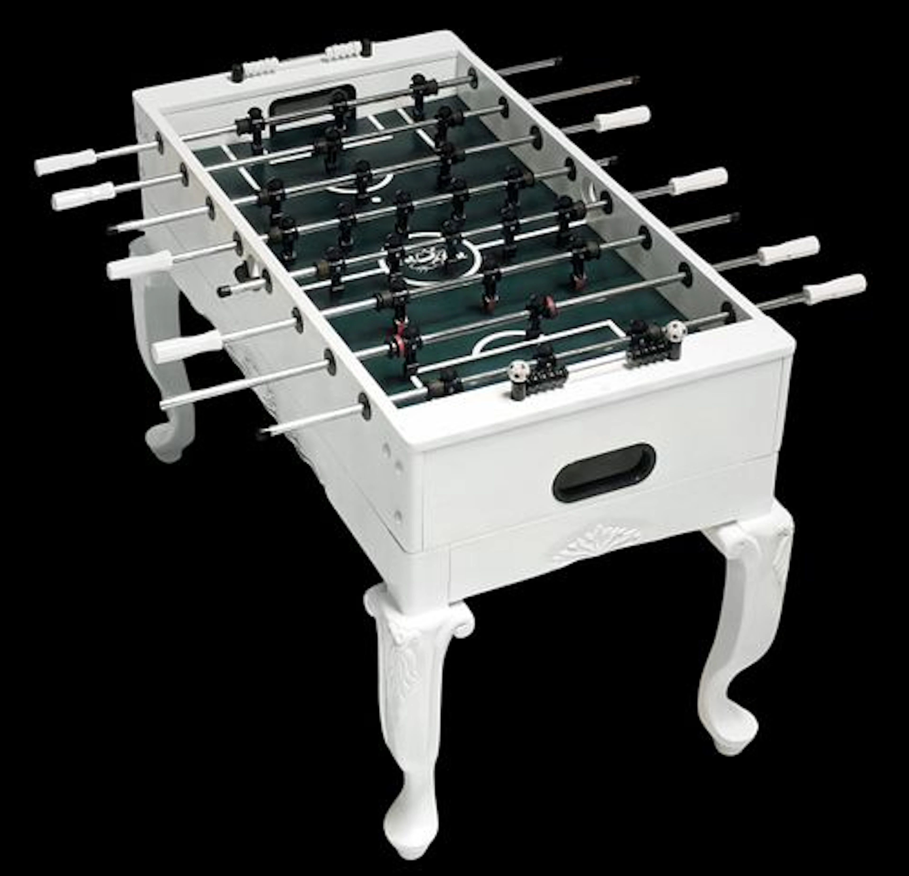 All White 56 Inch Foosball Modern Classic Table