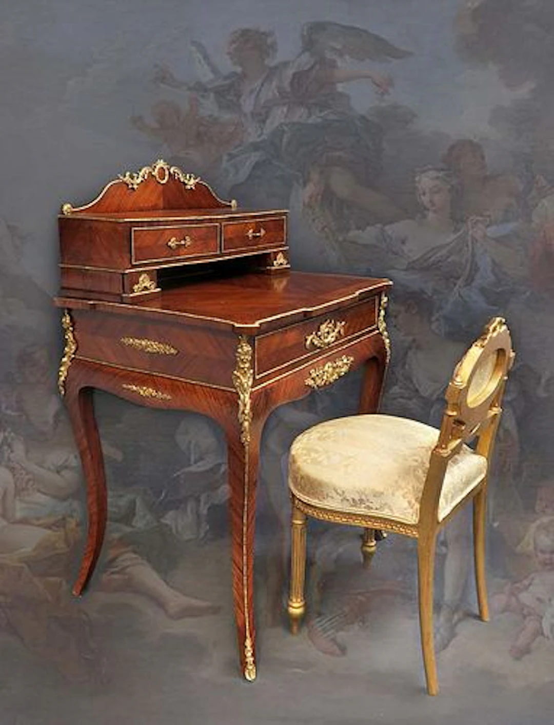 19th C. Fine French Bronze Mounted Lady?s Desk