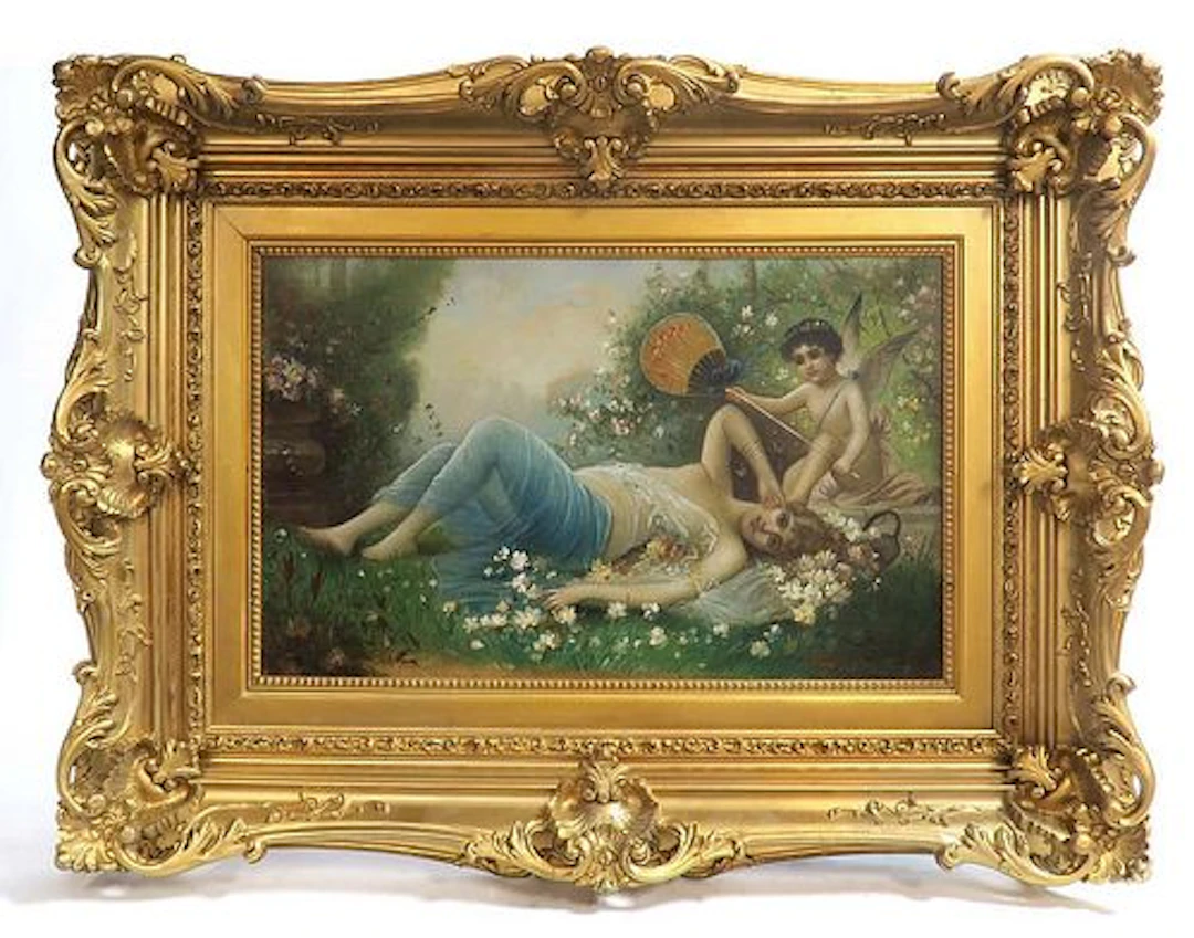 19th C. Oil on Canvas Painting By "Hans Zatzka"