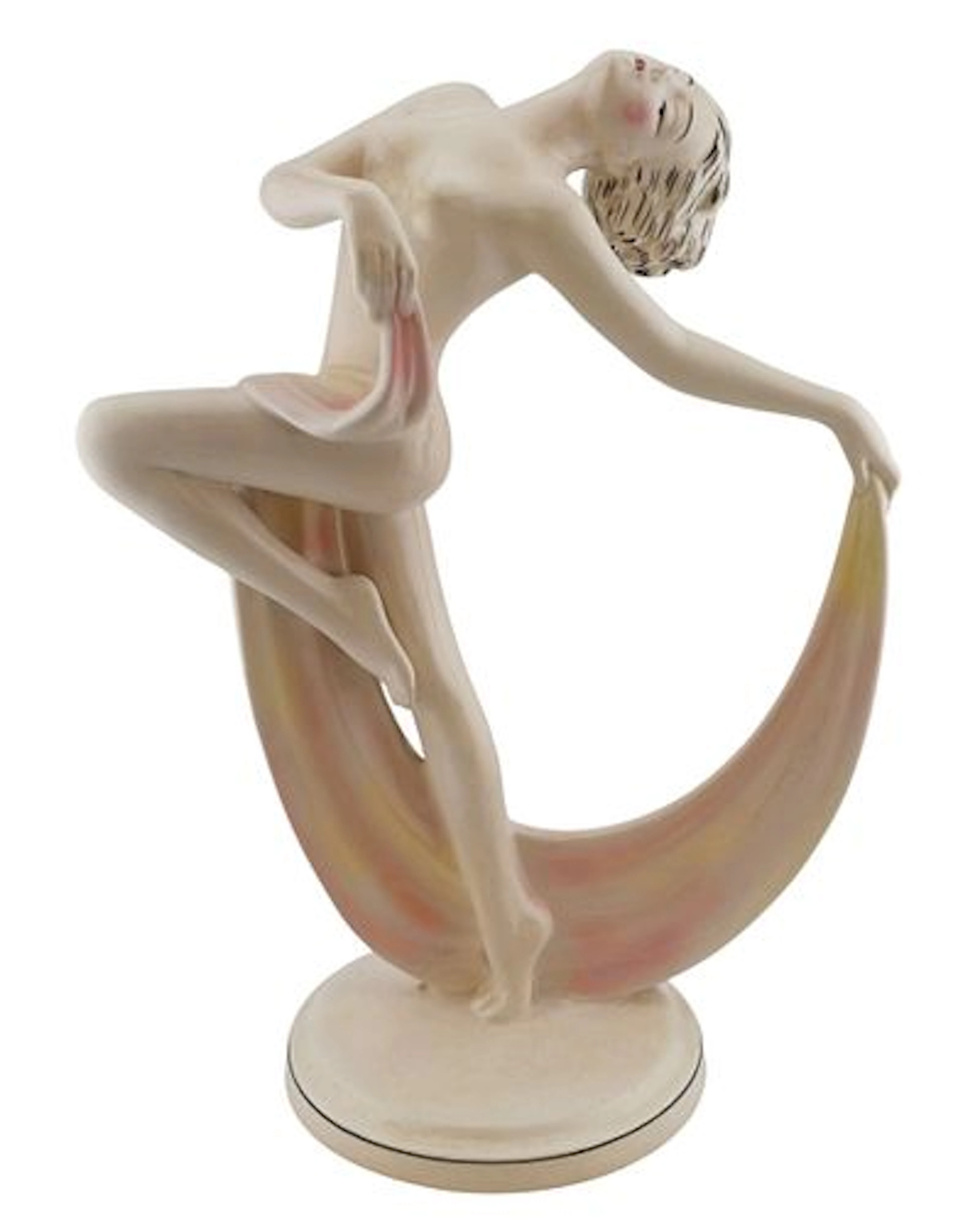 Hand-Painted Hertwig & Katzhutte Nude Vintage German Porcelain, Circa 1940's