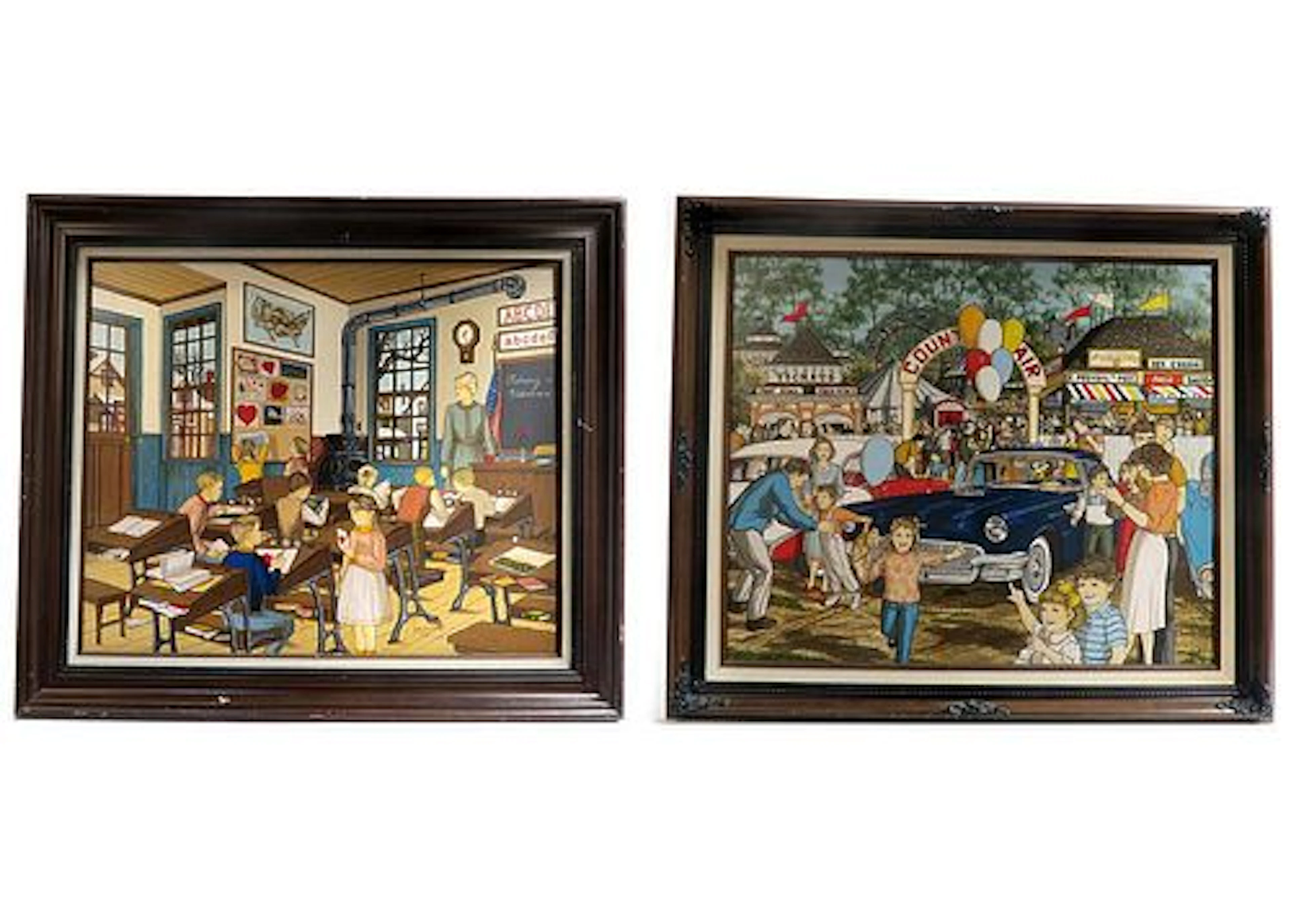 Pair Of Limited Edition Embellished Canvas Signed