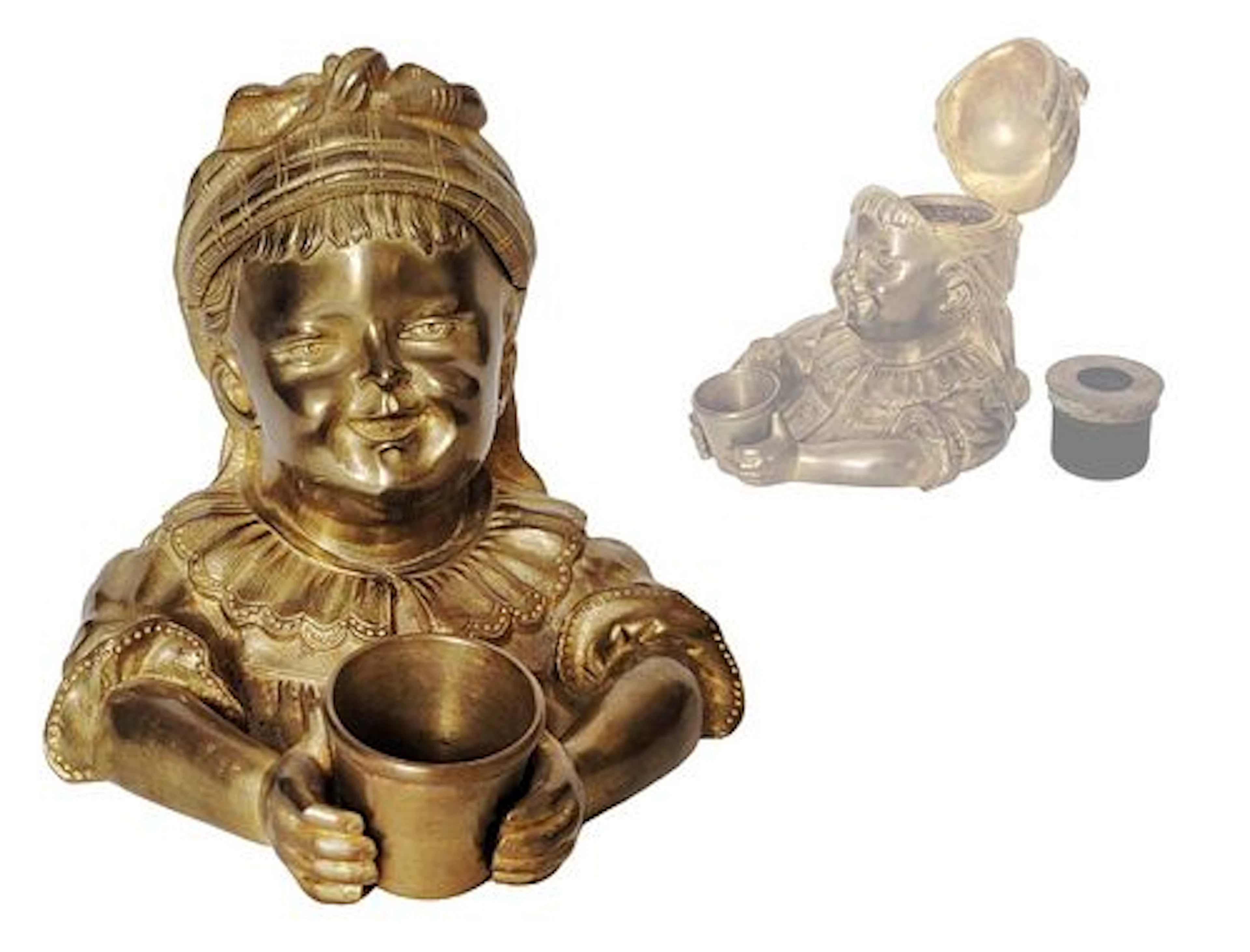 19th C. French Figural Inkwell
