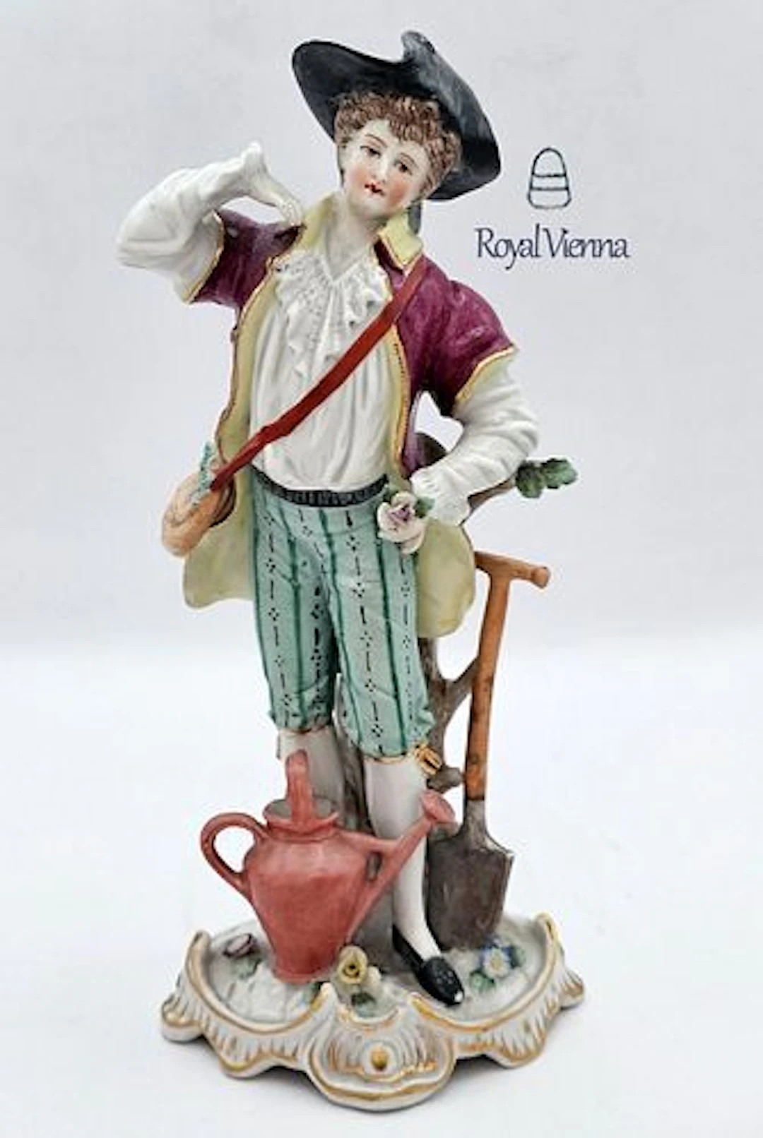19th C. Royal Vienna Porcelain Figurine Of A Farmer Boy