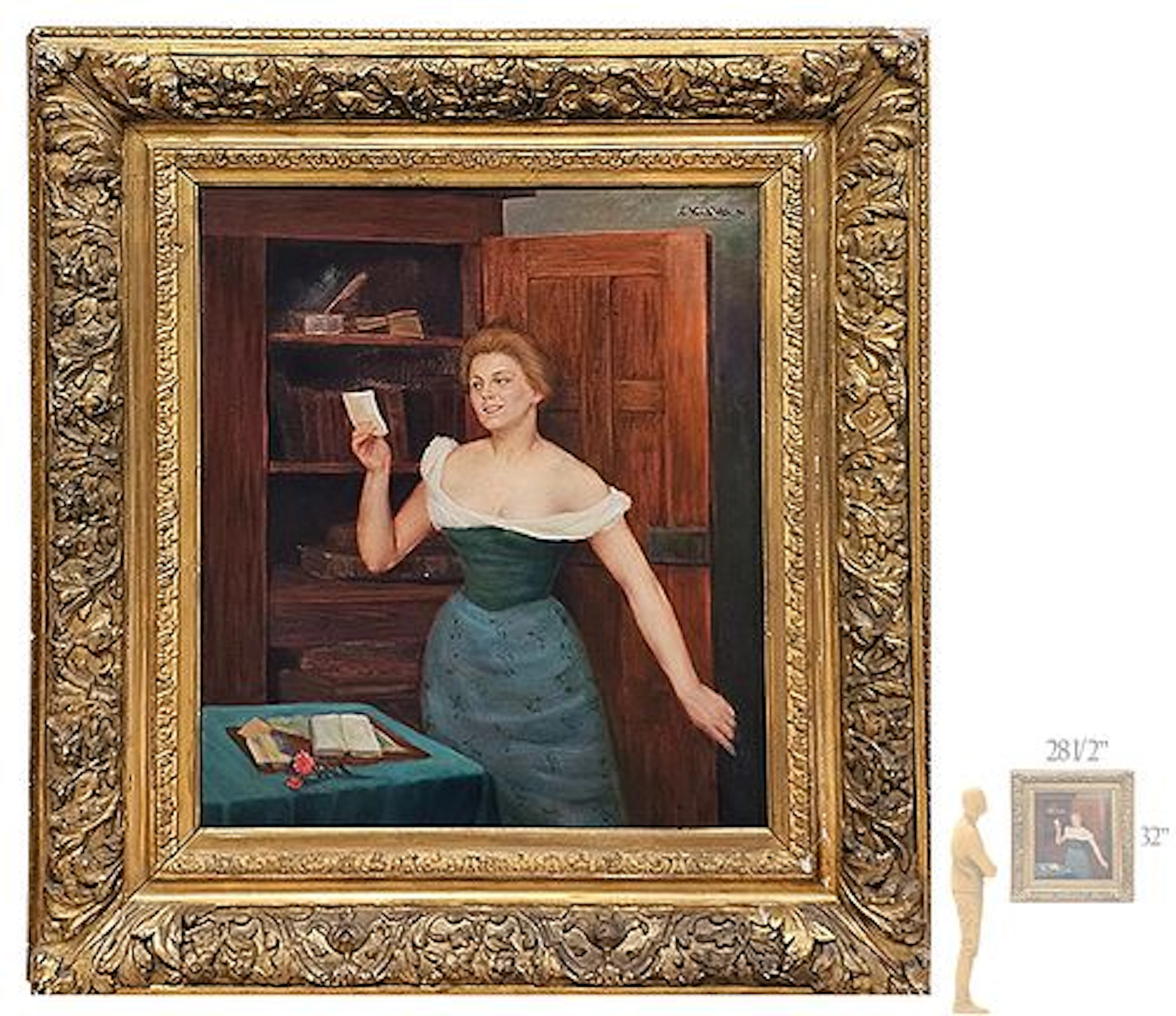 19th C. Oil On Canvas Painting By L. Van De Velde