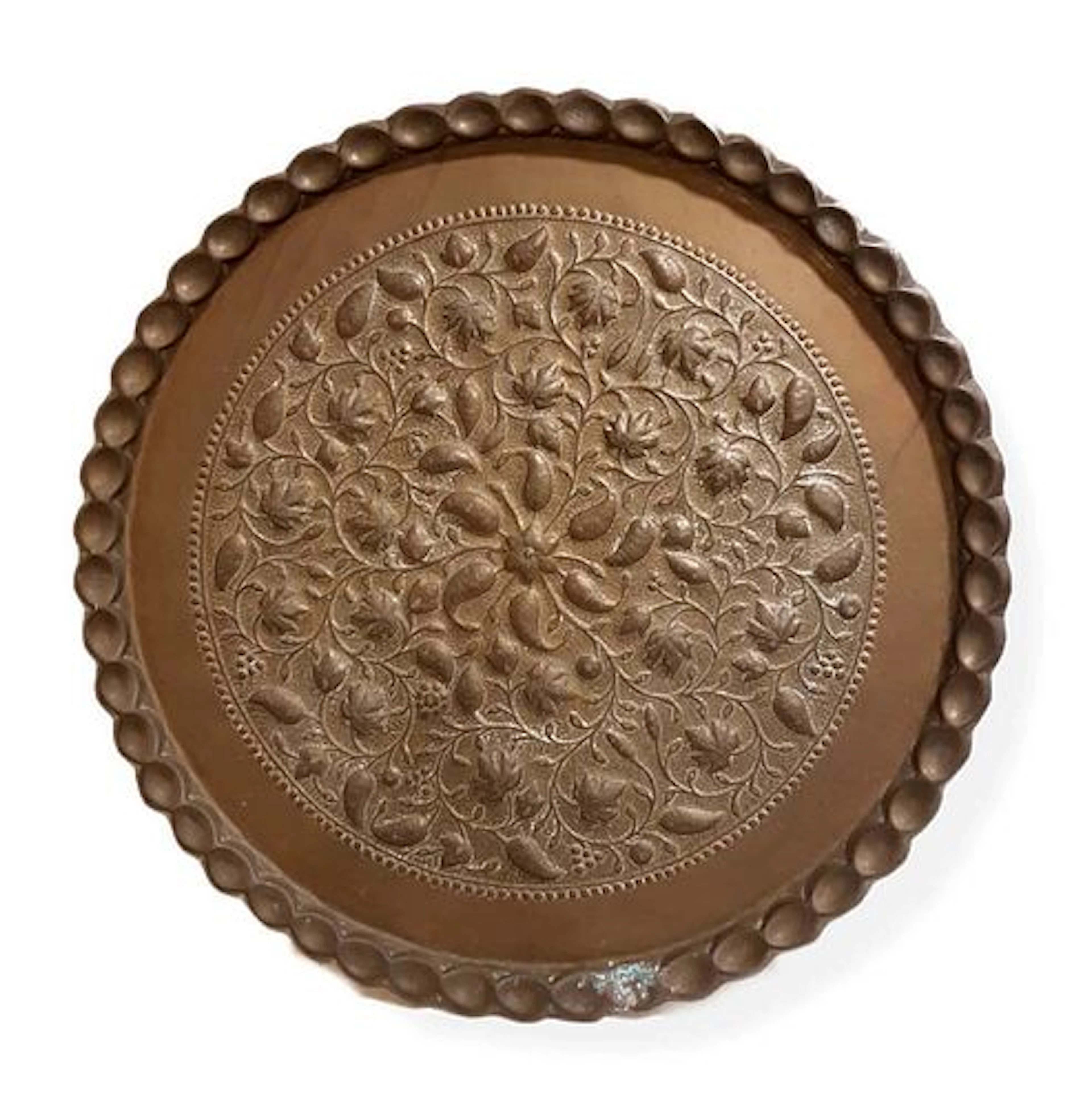 A Large Persian Hand Carving Copper Tray