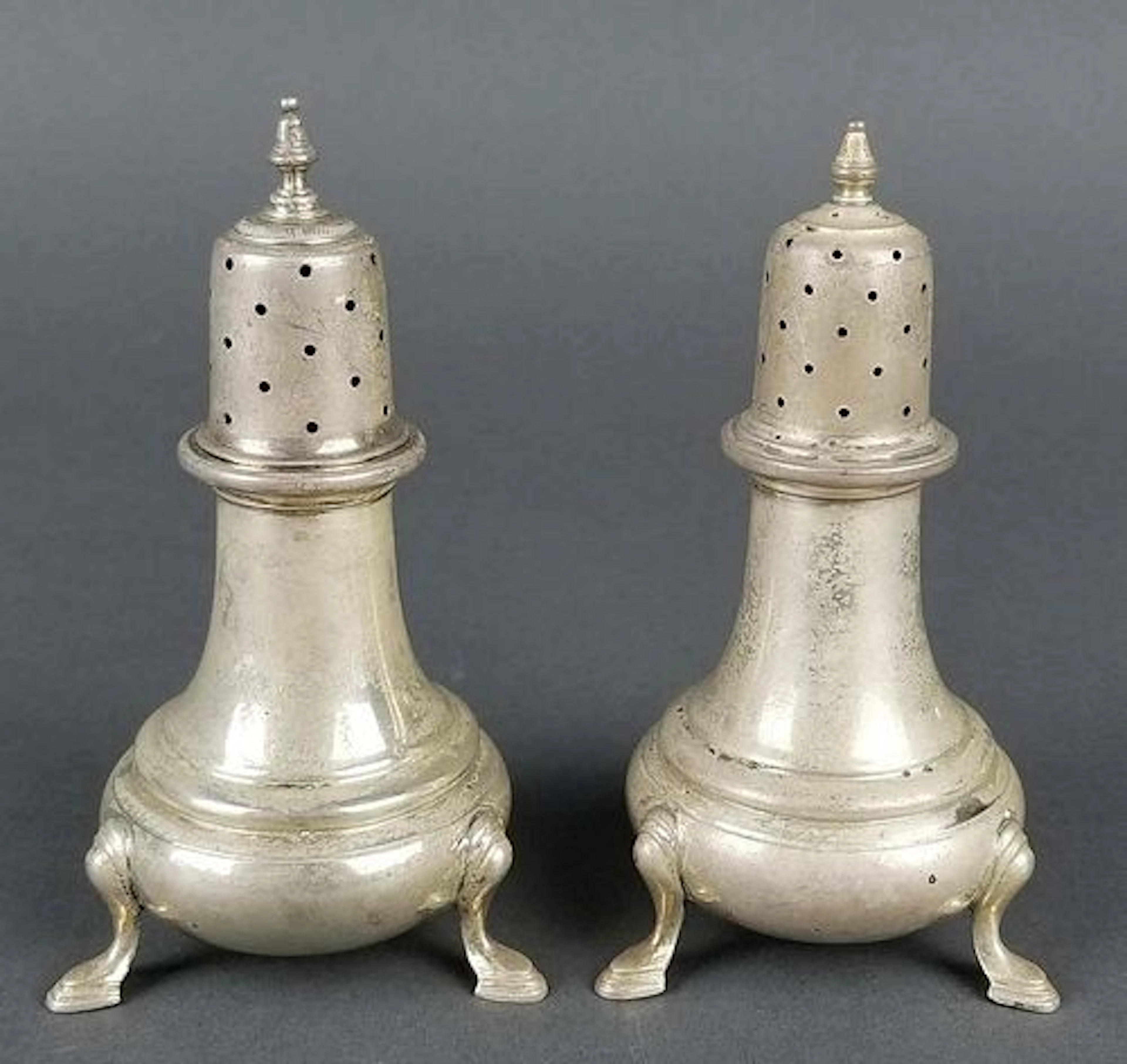 Pair of Sterling Silver Salt Shakers