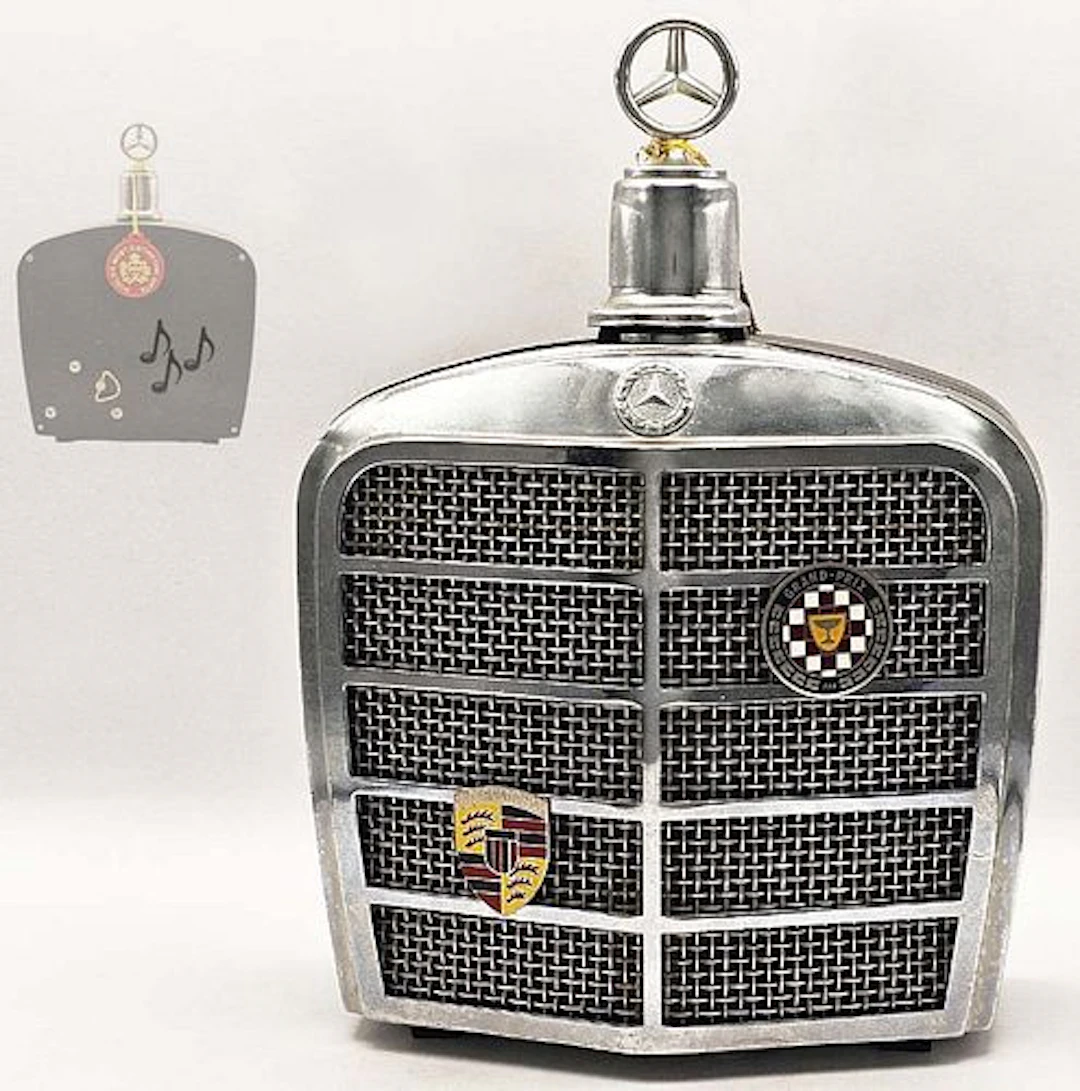 Vintage musical Mercedes Benz Decanter