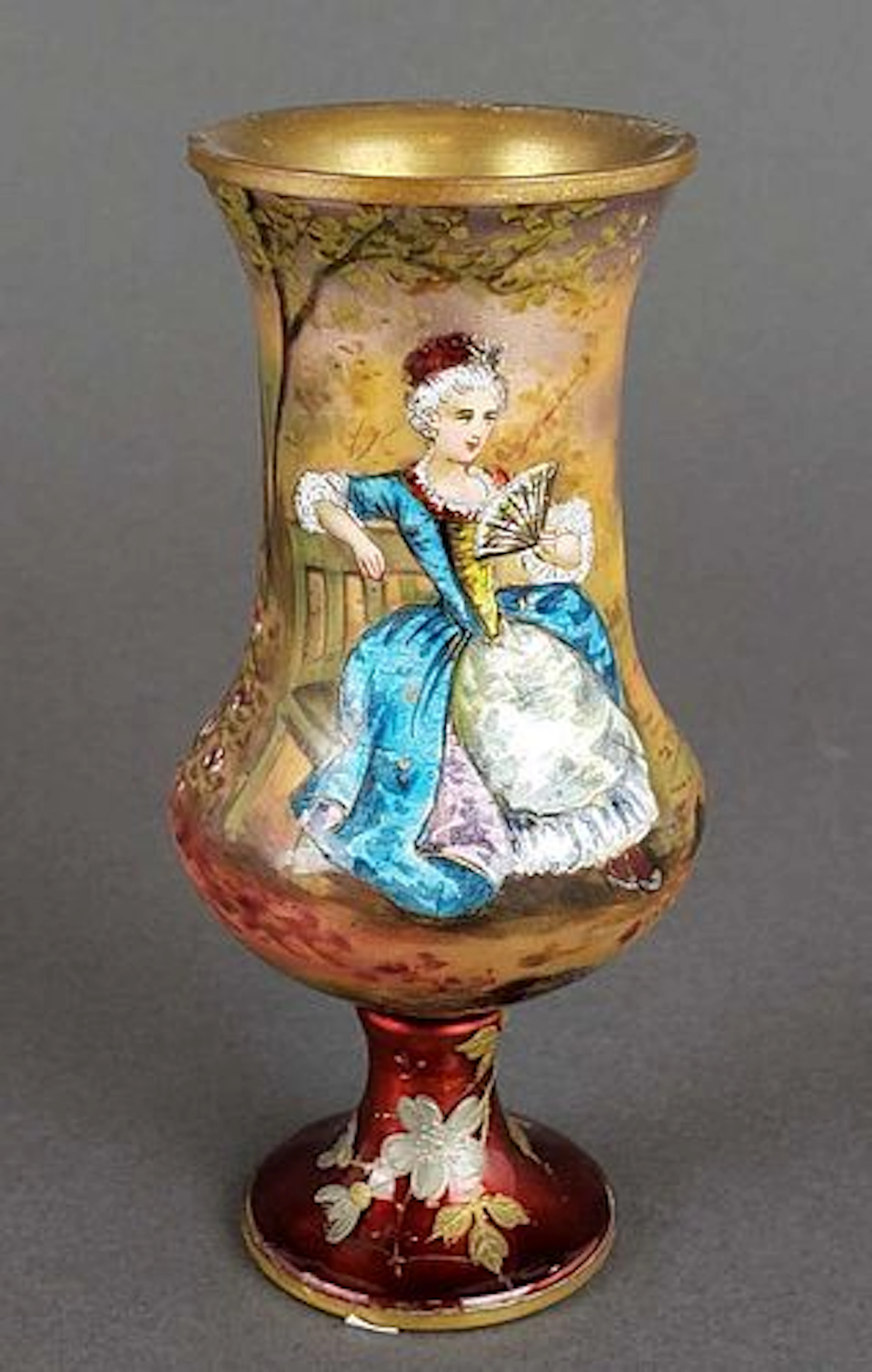Austrian Viennese Enamel Vase