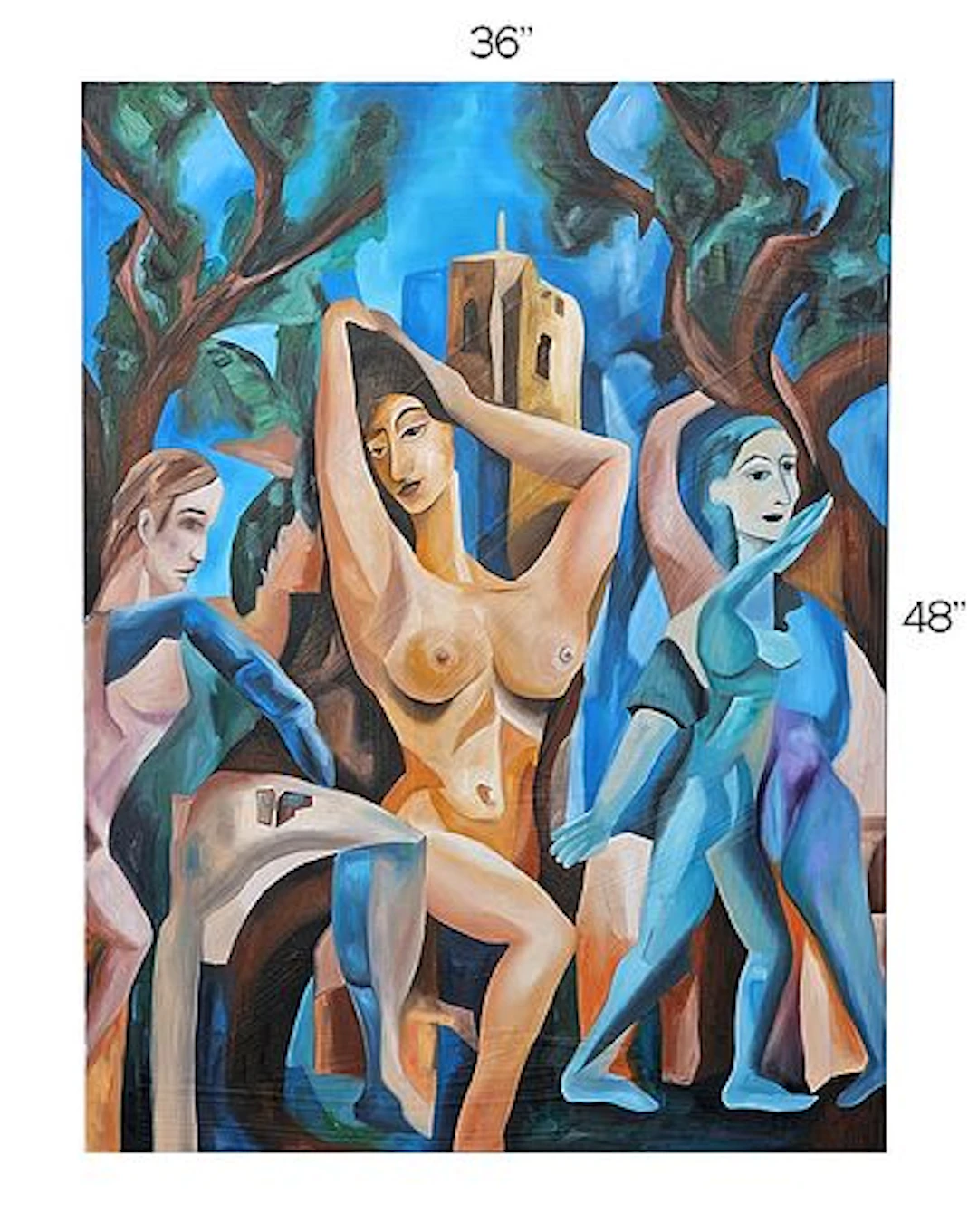 The Three Graces' Oil On Canvas Painting