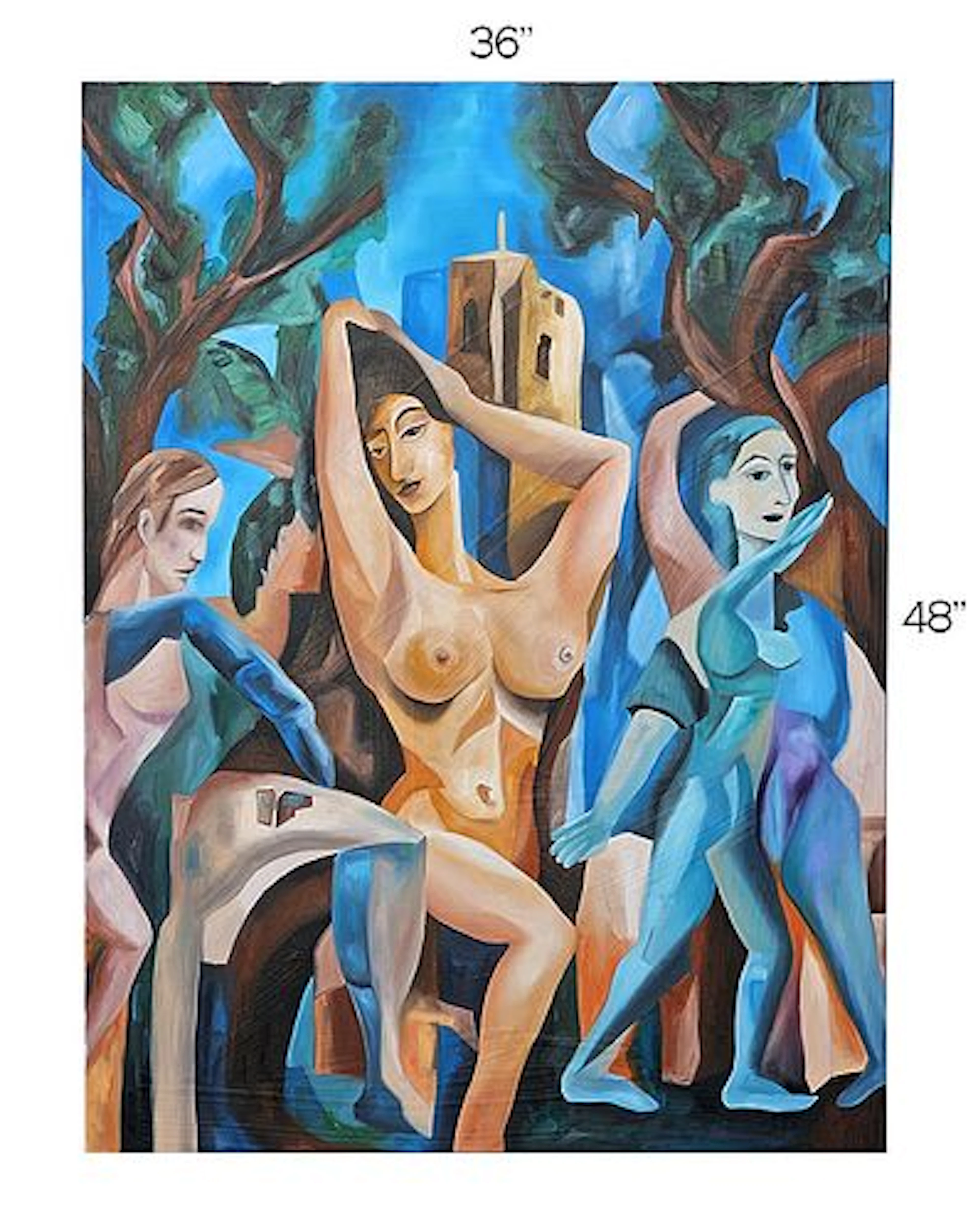 The Three Graces' Oil On Canvas Painting