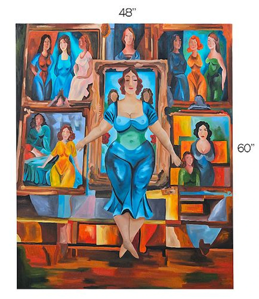 Iconic Identities' Oil On Canvas Painting