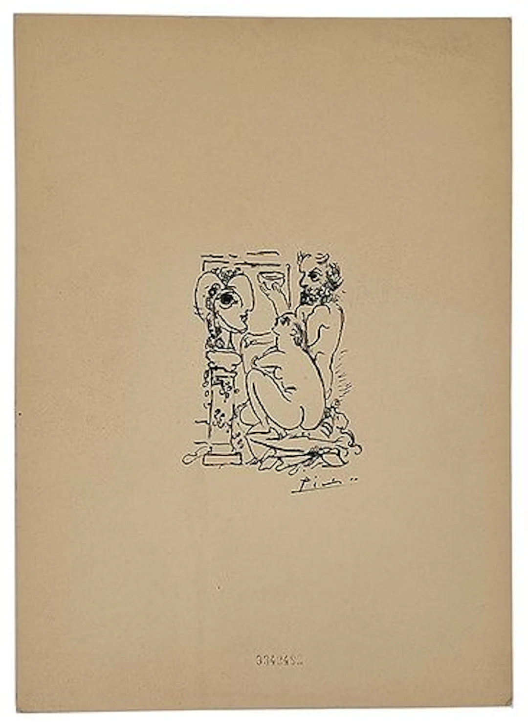 Picasso 'Minotauro Agonizando' Etching Lithography Print, Signed