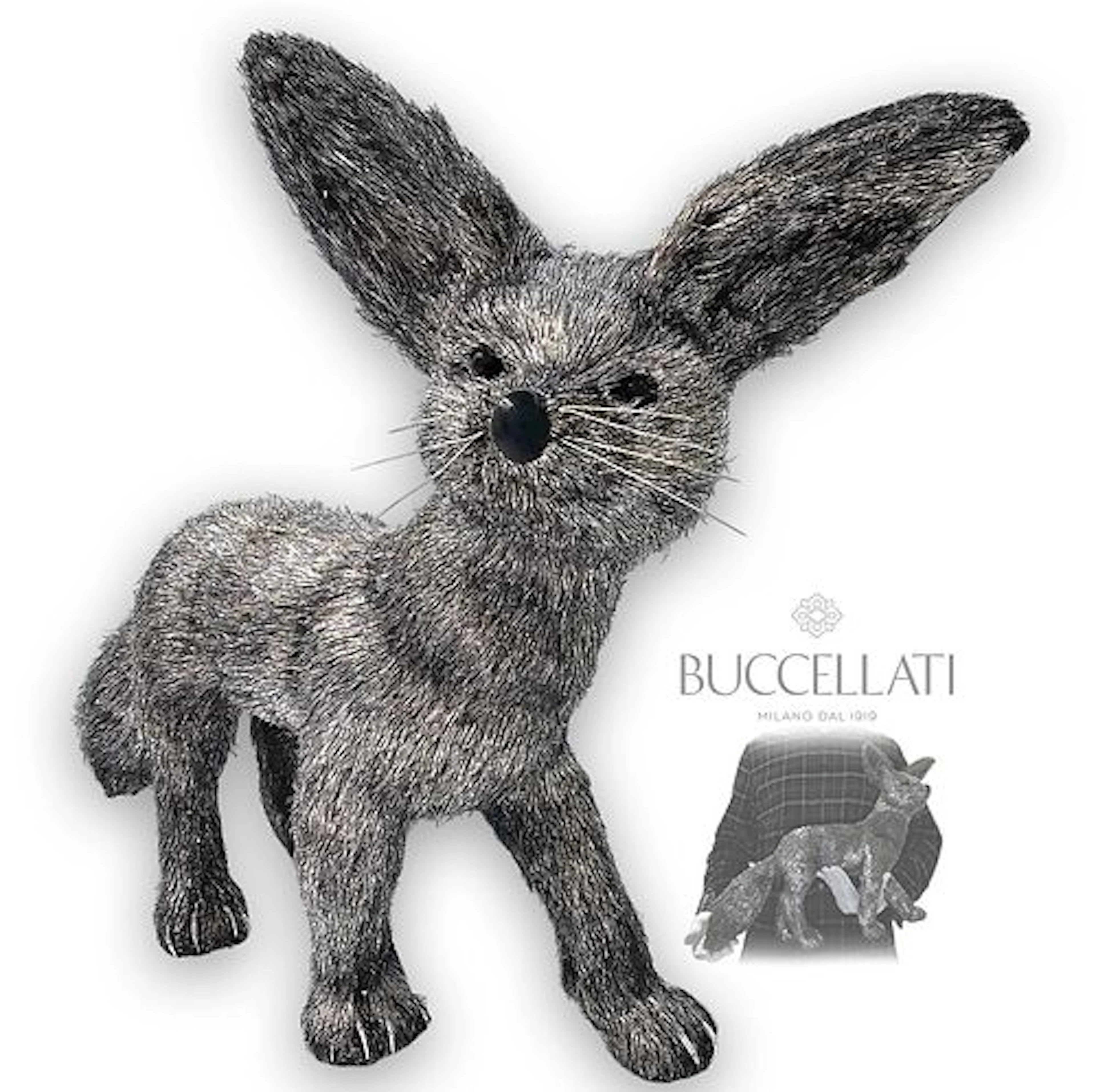 Large Mario Buccellati (1,961g) Life Size Figural Fennec Fox